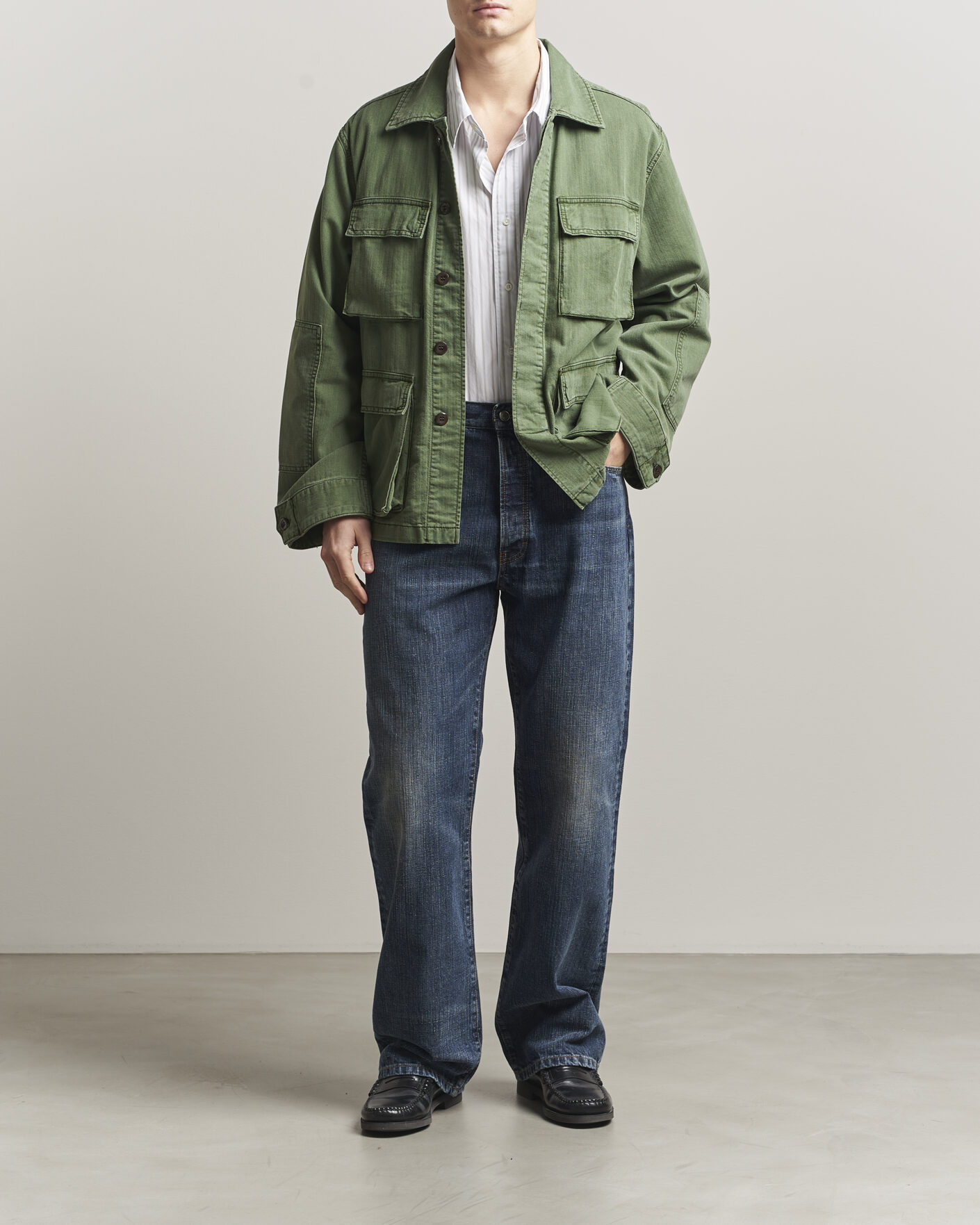 Heren | Jeans | Jeanerica | VM009 Vega Jeans Dark Blue Righe