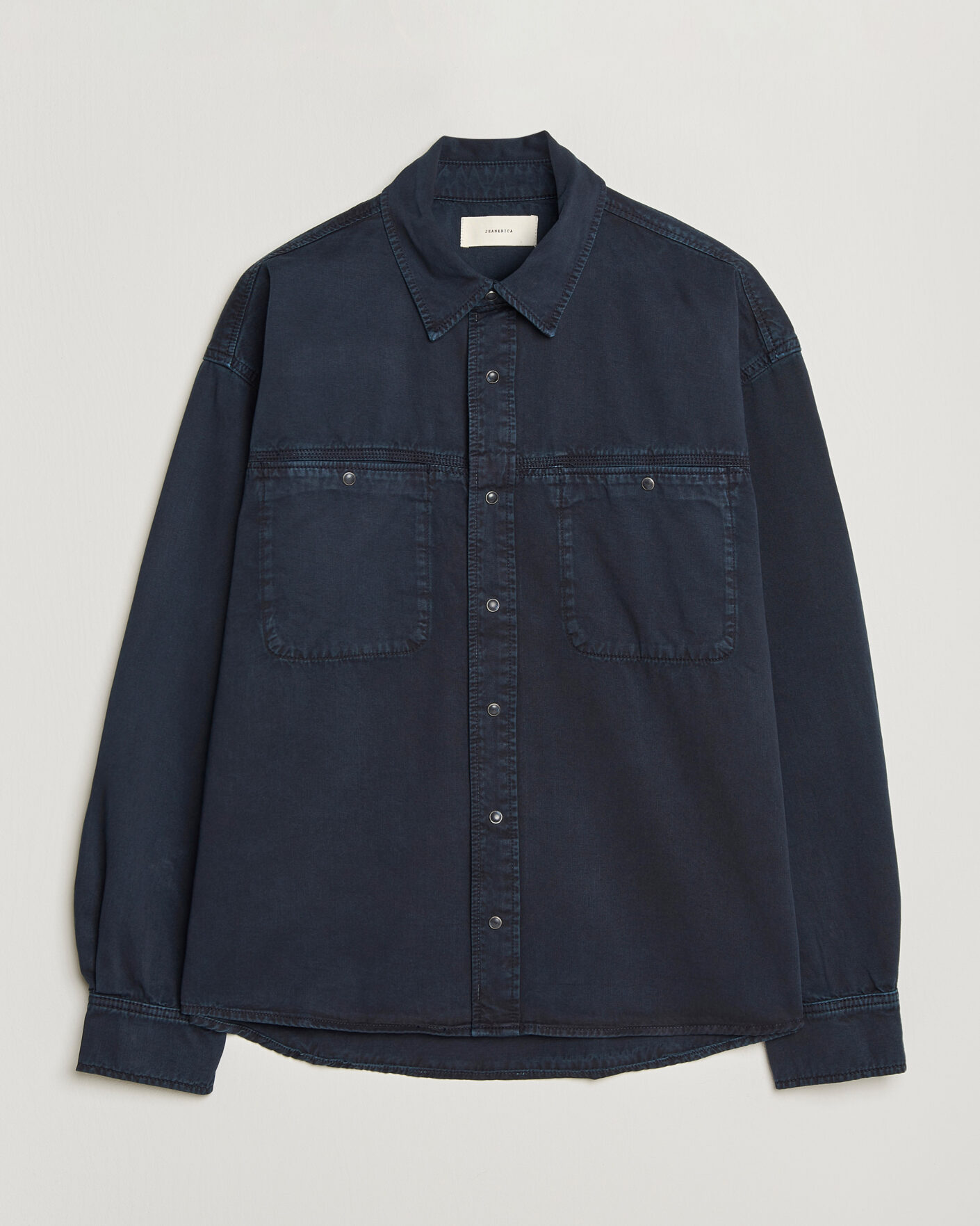 Heren | Overhemden | Jeanerica | André Pocket Overshirt Blue Black