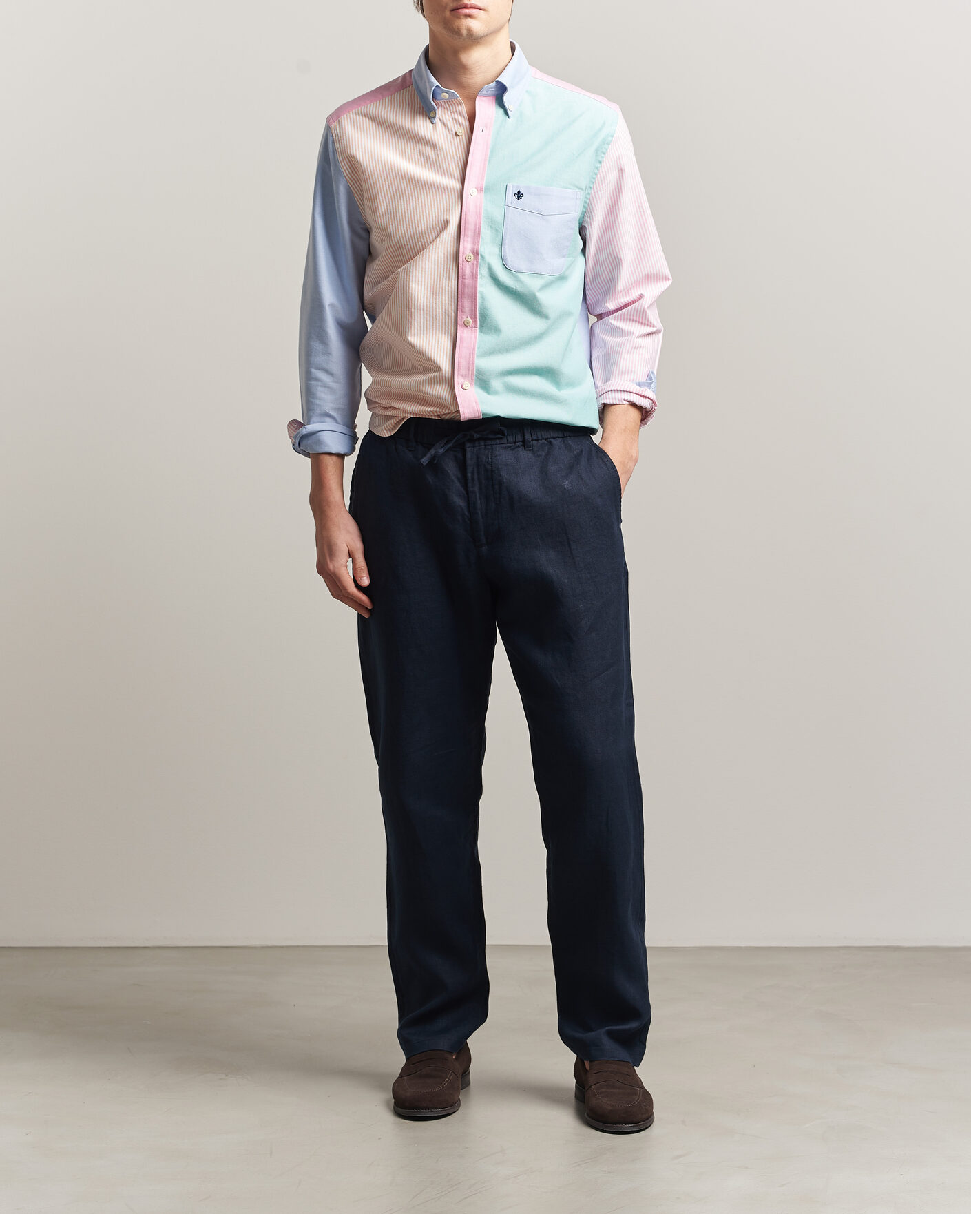 Heren | Overhemden | Morris | Oxford Mix Shirt Multi
