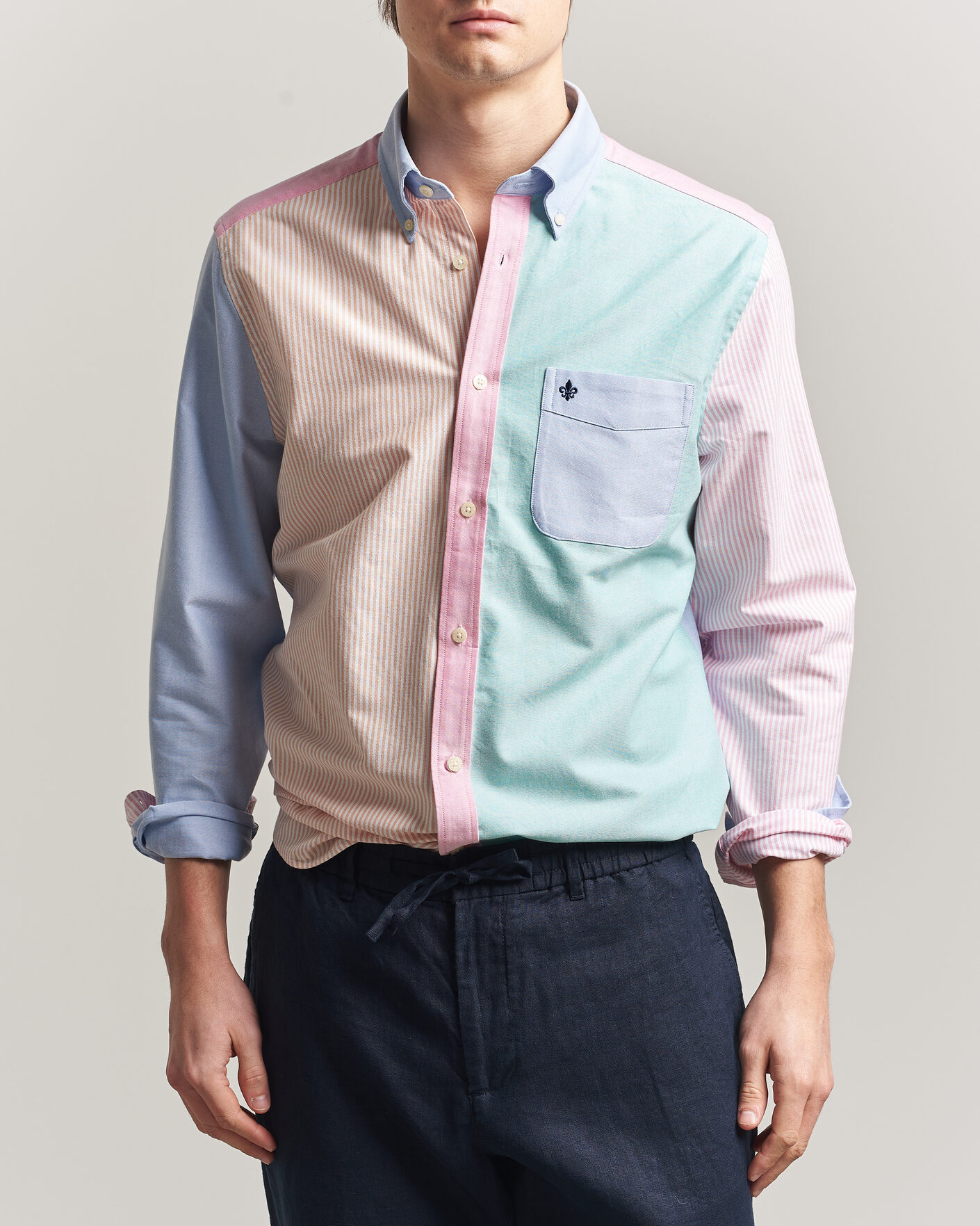 Heren | Overhemden | Morris | Oxford Mix Shirt Multi