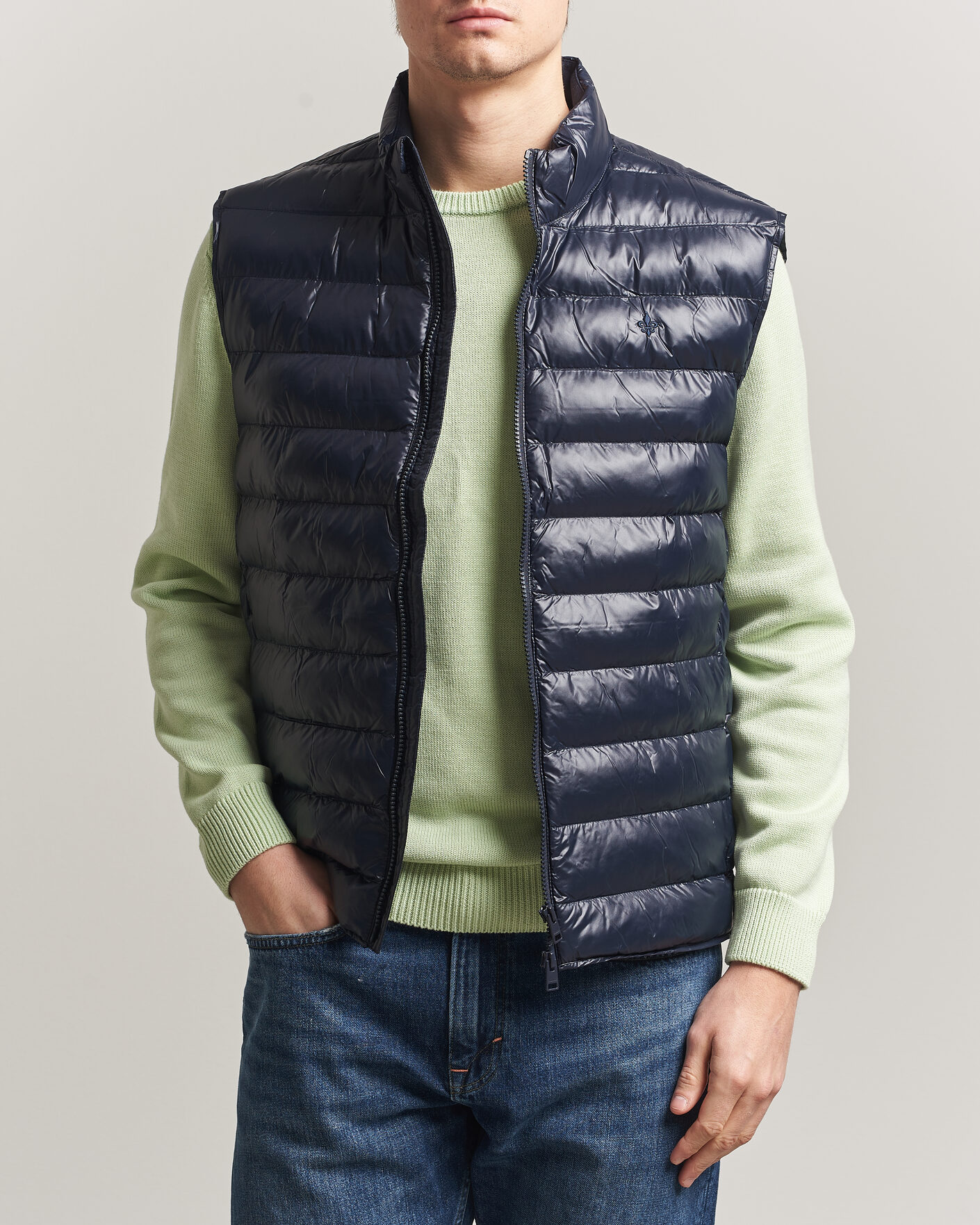 Heren | Gilets | Morris | Norfolk Liner Vest Glossy Navy
