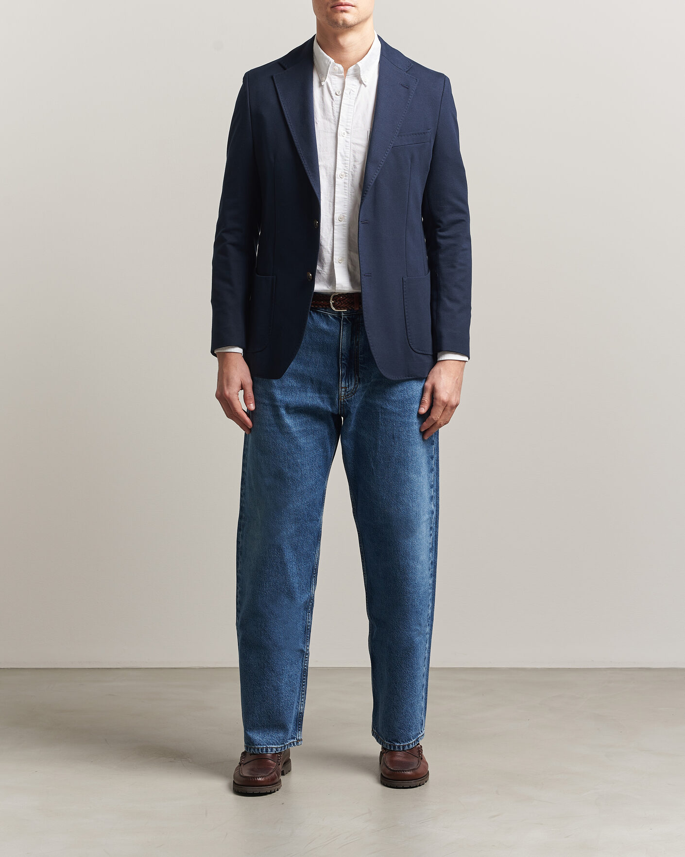 Heren | Blazers | Morris | Cotton Jersey Blazer Navy