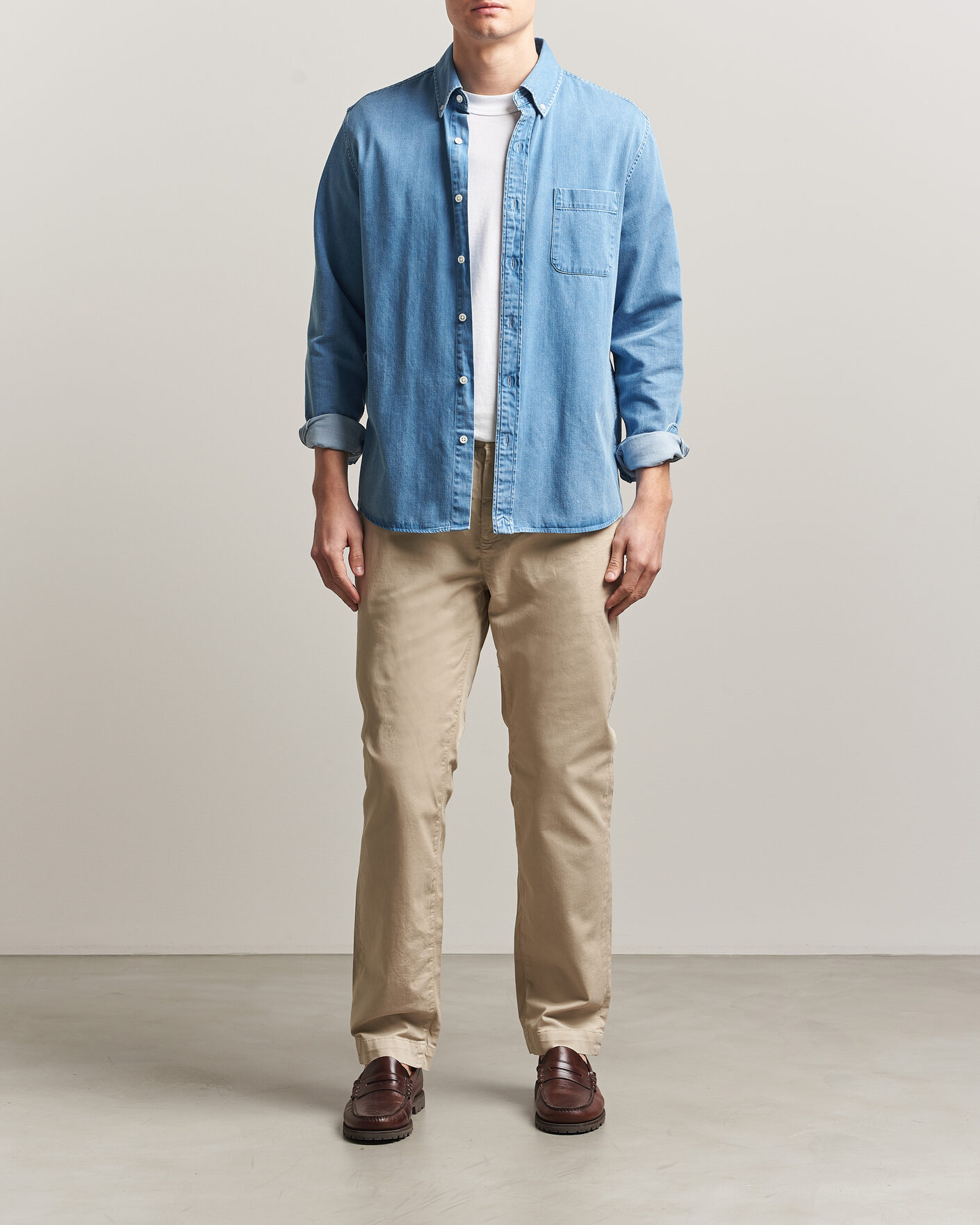 Heren | Broeken | Morris | Jeffrey Summer Chinos Khaki