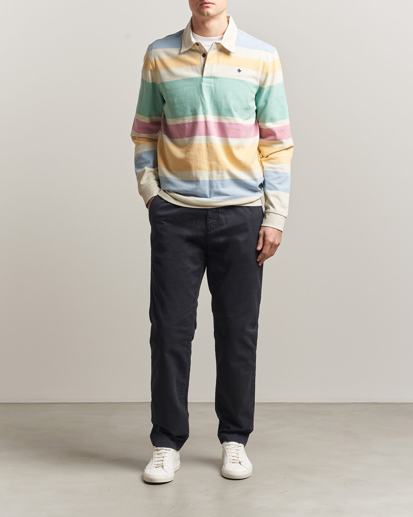 Heren | Broeken | Morris | Jeffrey Summer Chinos Dark Blue