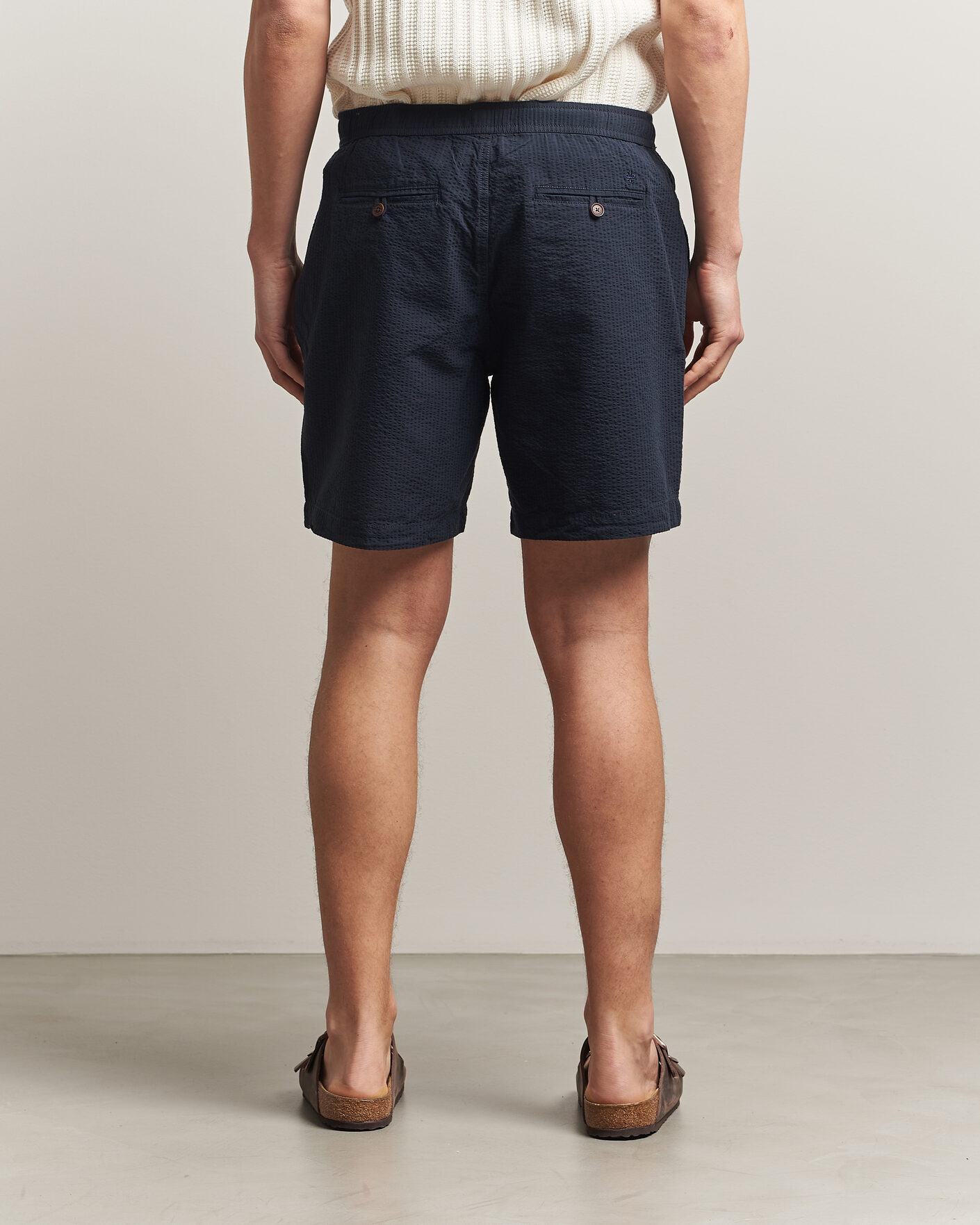 Heren | Korte broek | Morris | Fenix Seersucker Shorts Dark Blue