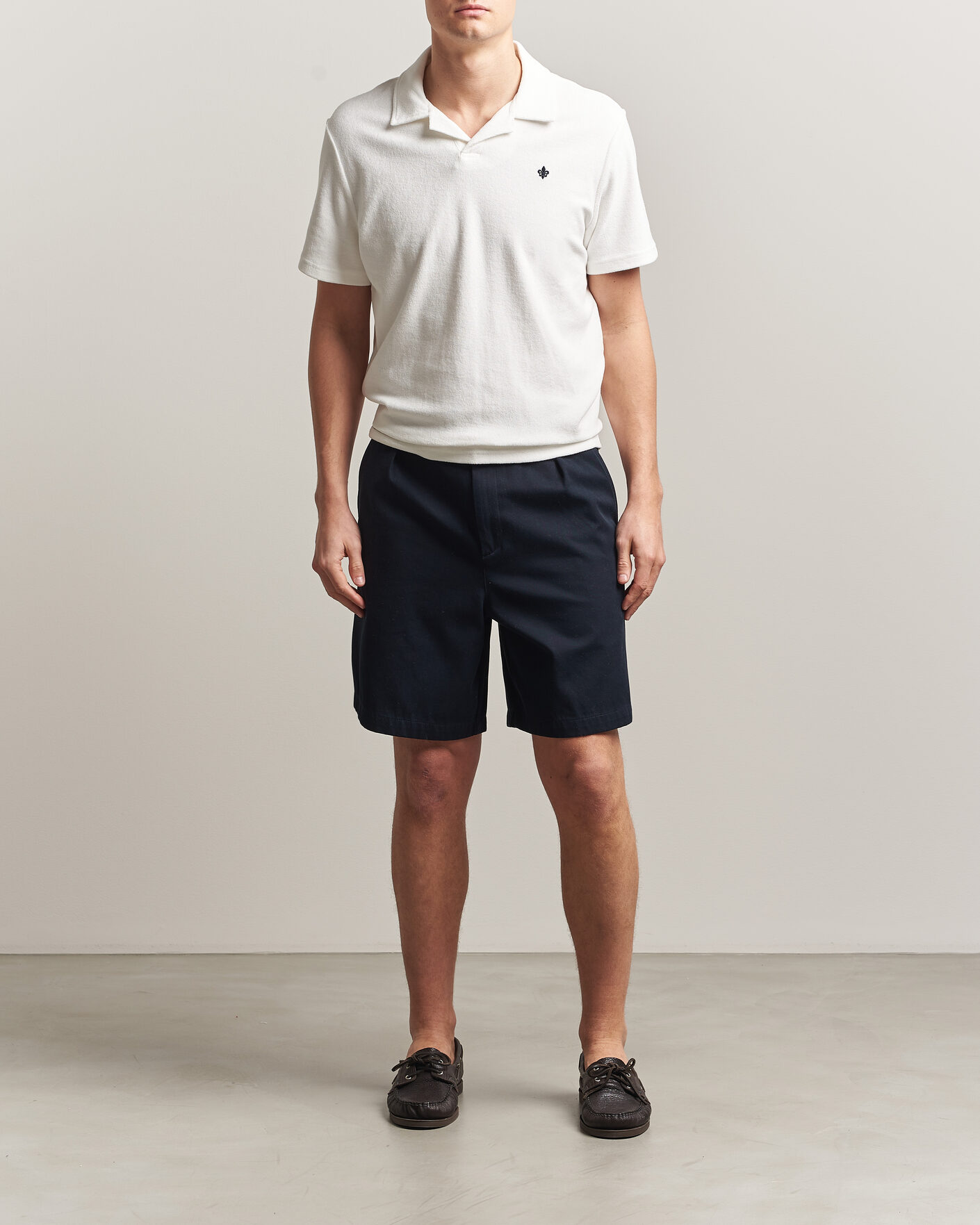Heren | Polo's | Morris | Delon Terry Shirt Off White