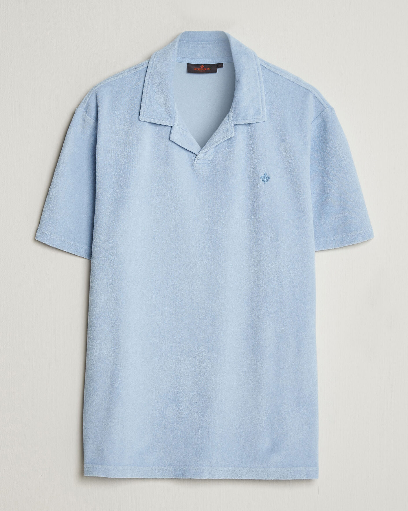 Heren | Polo's | Morris | Delon Terry Shirt Light Blue