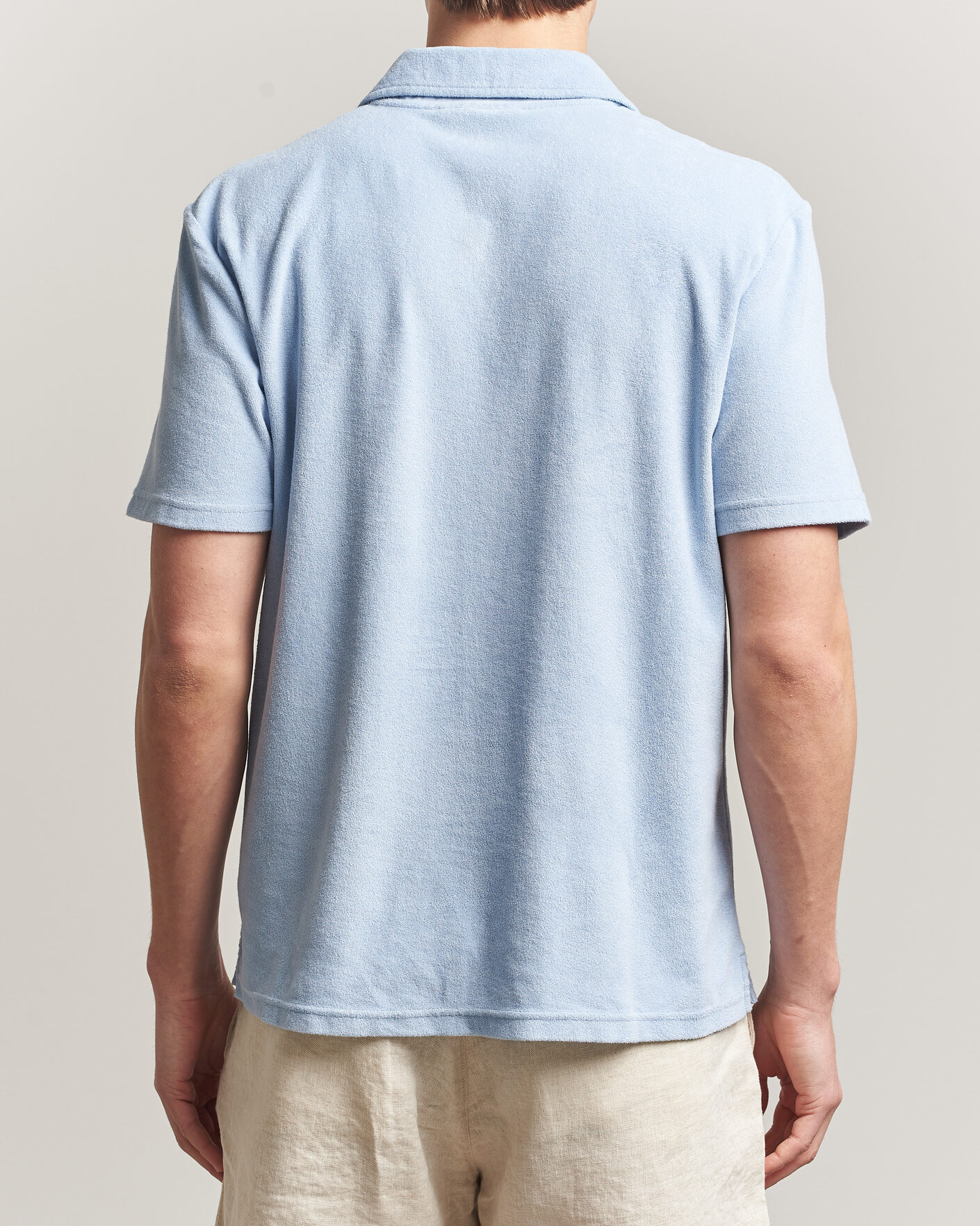 Heren | Polo's | Morris | Delon Terry Shirt Light Blue