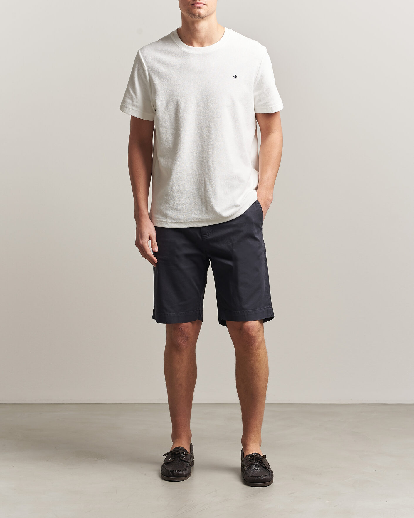 Heren | T-shirts | Morris | Delon Terry Tee Off White