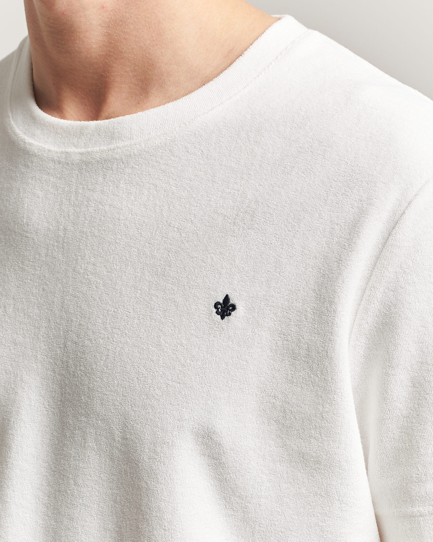 Heren | T-shirts | Morris | Delon Terry Tee Off White