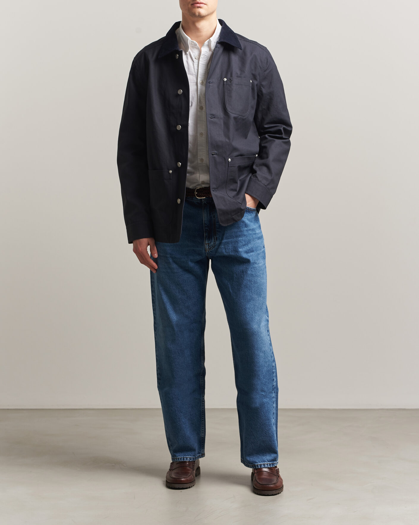 Heren | Jassen | Morris | Belmont Wax Shirt Jacket Navy