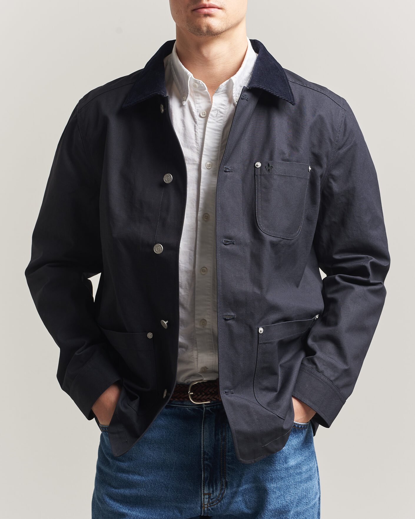 Heren | Jassen | Morris | Belmont Wax Shirt Jacket Navy