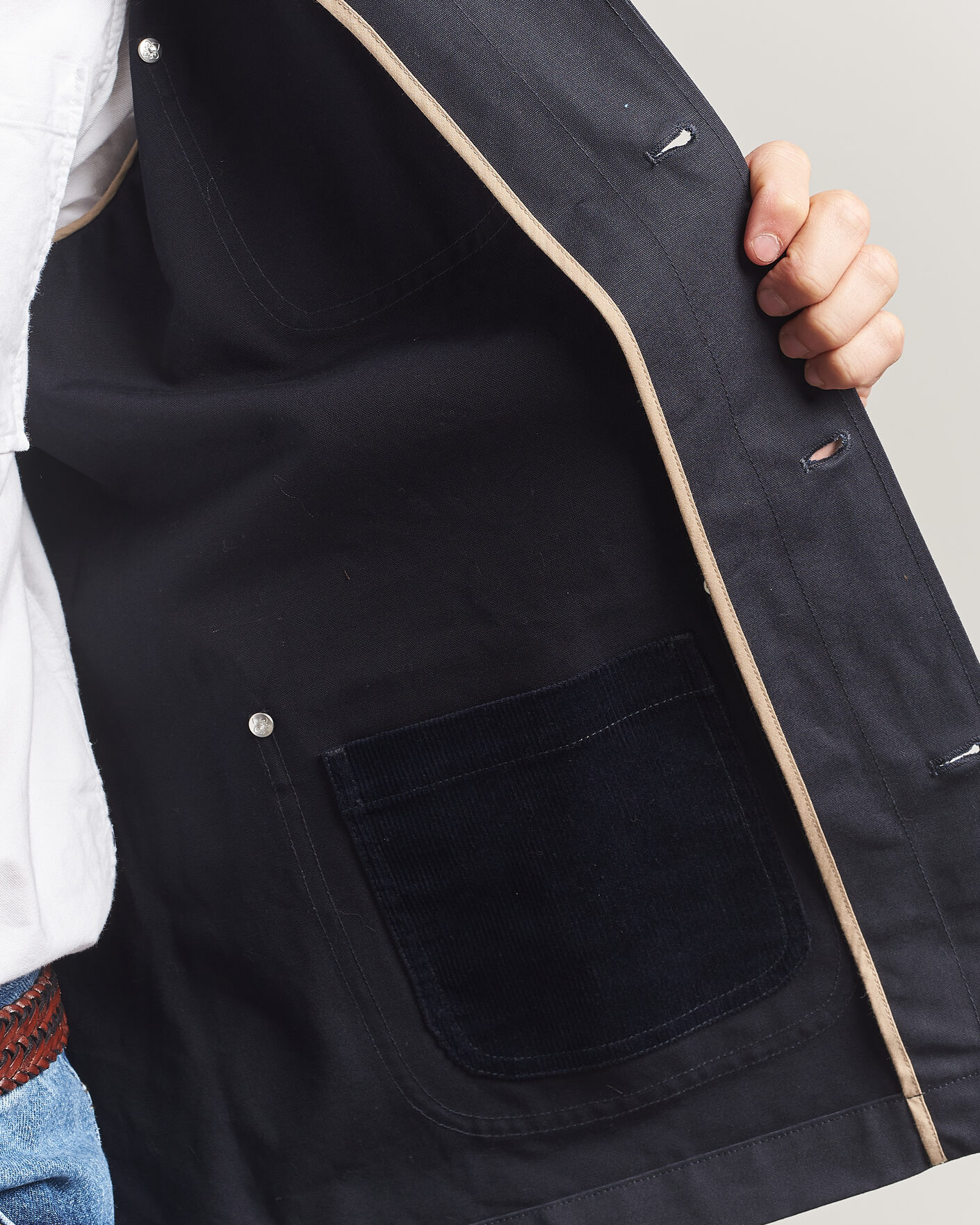 Heren | Jassen | Morris | Belmont Wax Shirt Jacket Navy