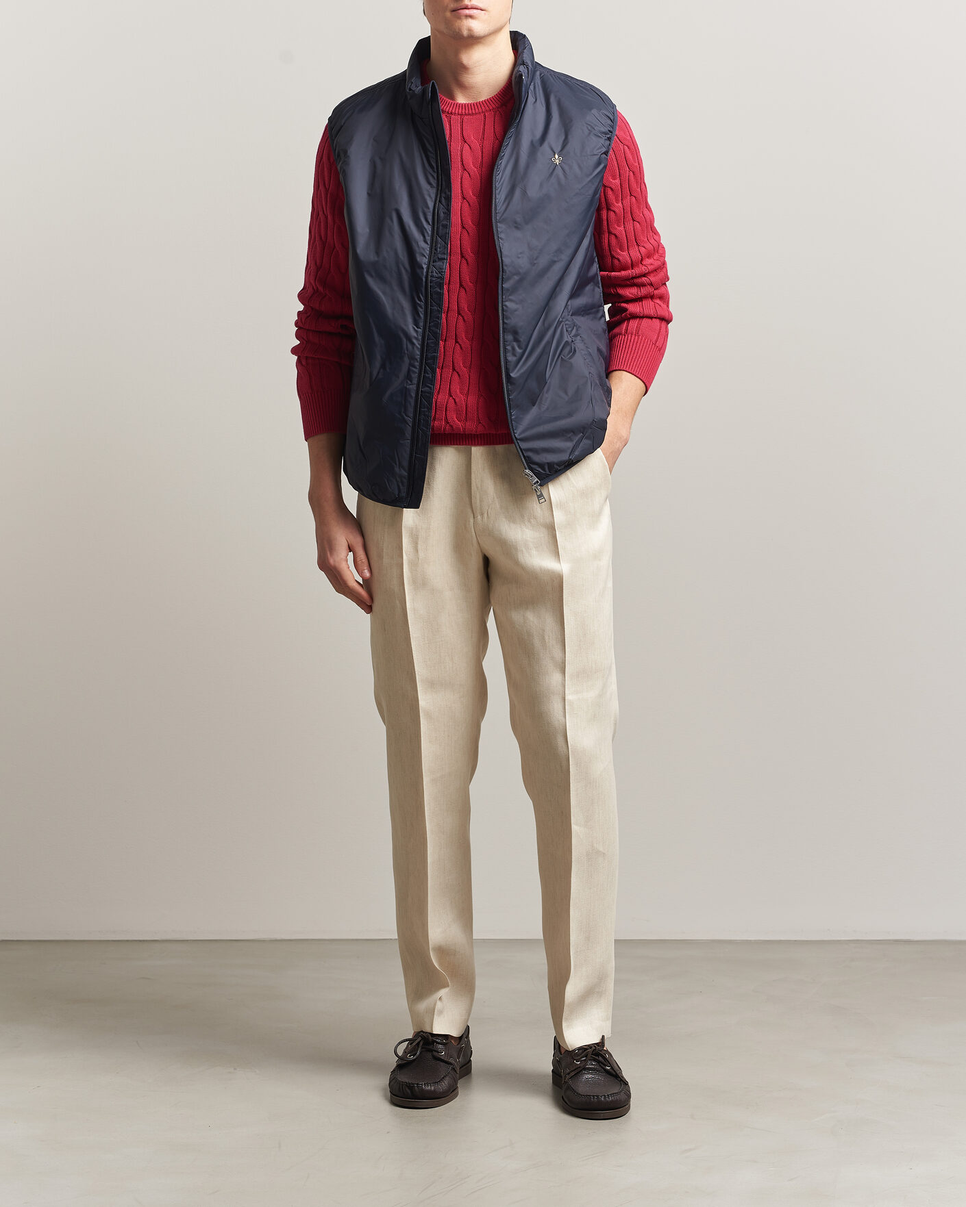 Heren | Gilets | Morris | Bradley Padded Vest Navy