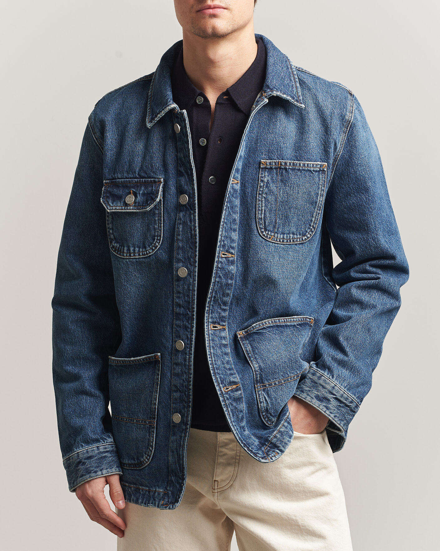 Heren | Jassen | Morris | Denim Shirt Jacket Blue