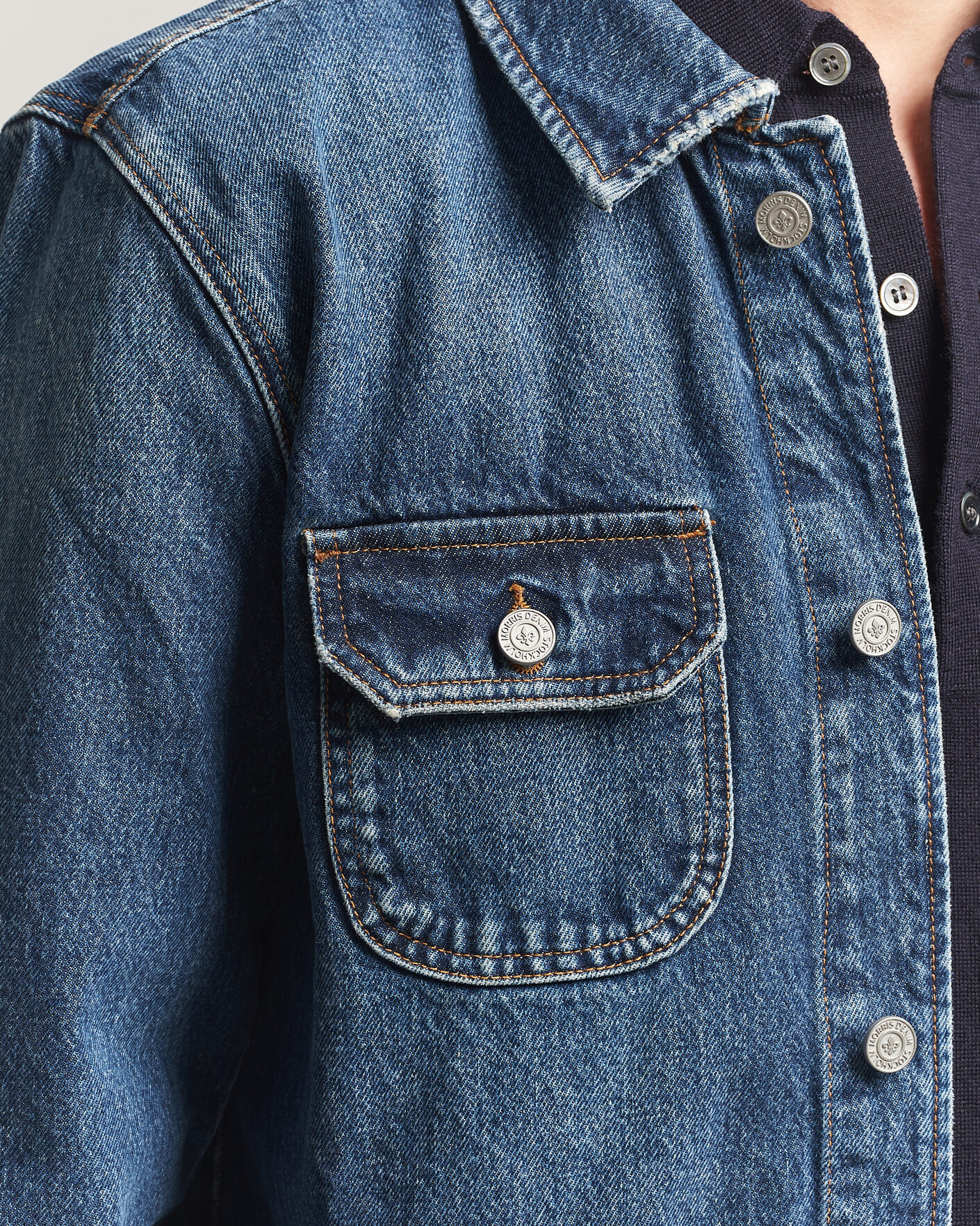 Heren | Jassen | Morris | Denim Shirt Jacket Blue