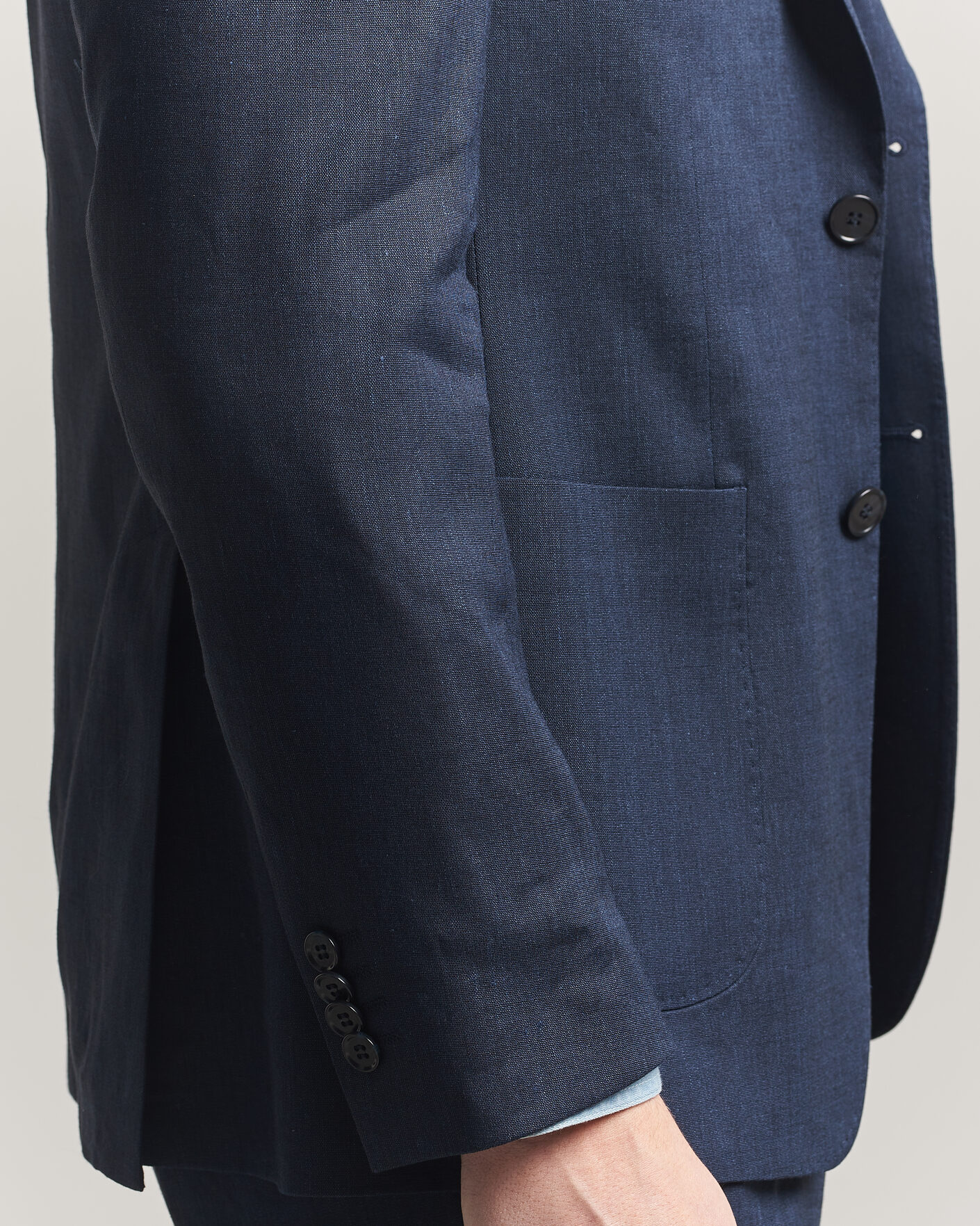 Heren | Blazers | Morris | Linen Suit Blazer Navy