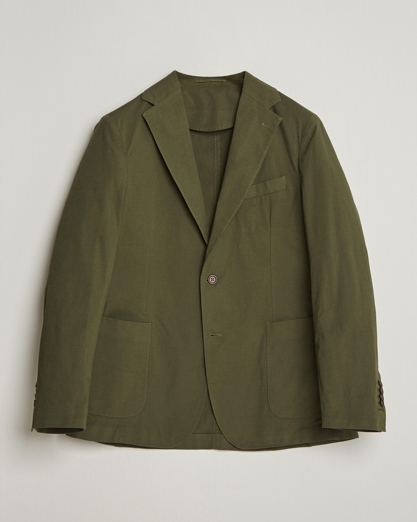 Heren | Blazers | Morris | Washed Cotton Suit Blazer Olive