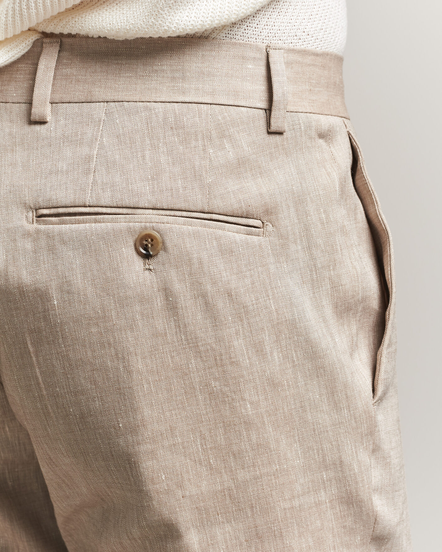 Heren | Broeken | Morris | Jack Linen Trousers Khaki