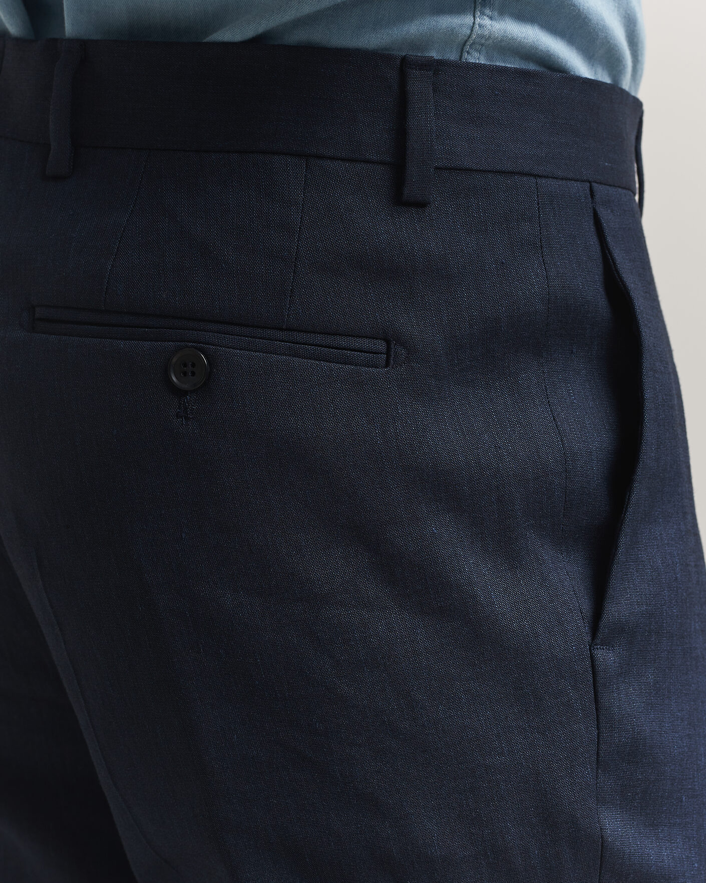 Heren | Broeken | Morris | Jack Linen Trousers Navy