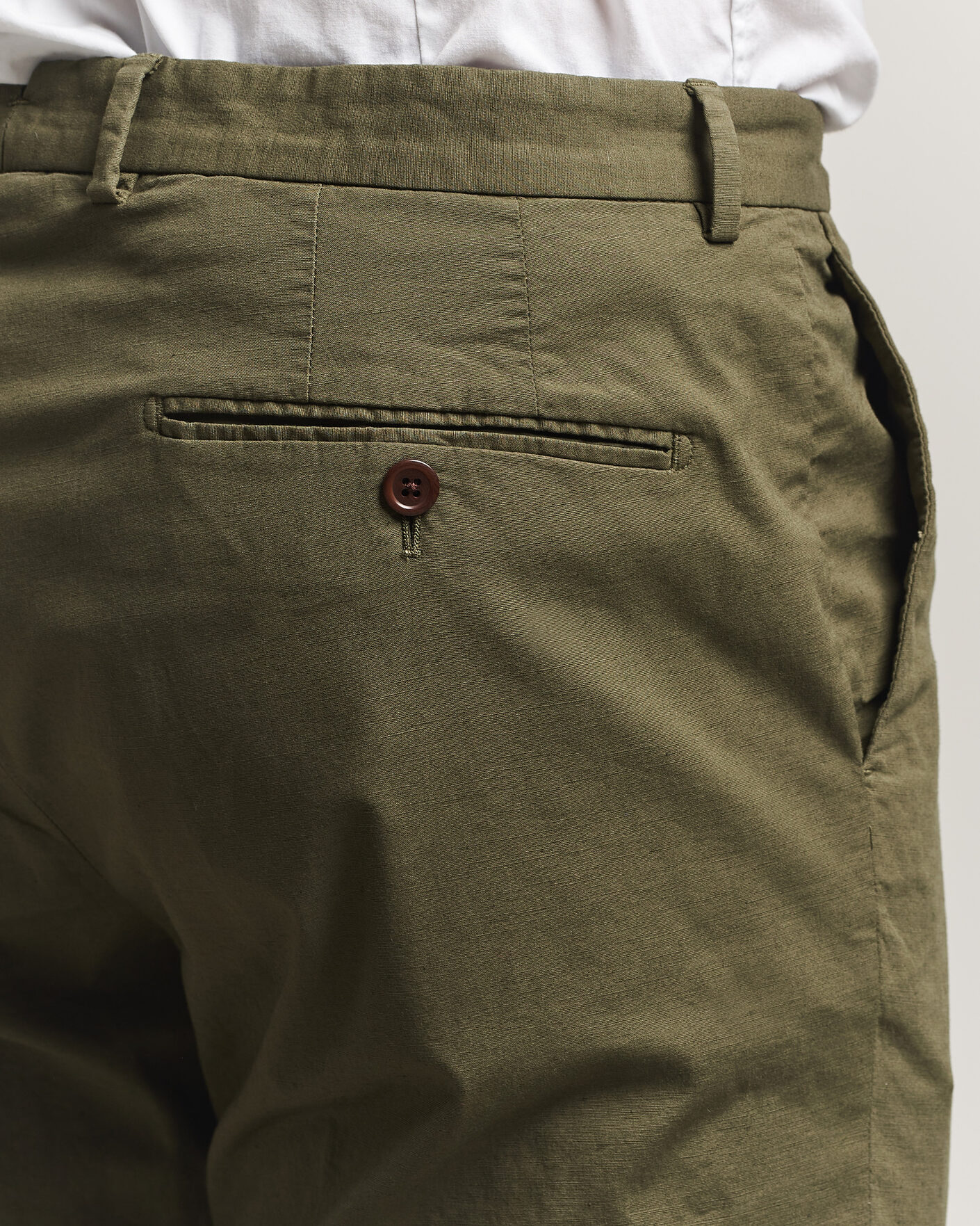 Heren | Broeken | Morris | Jack Washed Cotton Trousers Olive
