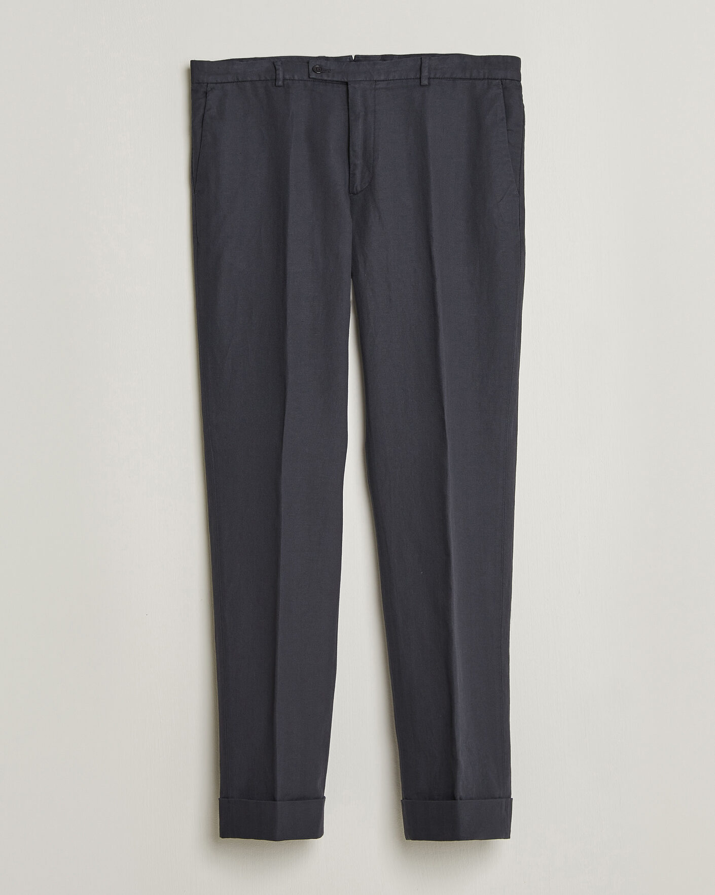 Heren | Broeken | Morris | Jack Herringbone Cotton Trousers Blue