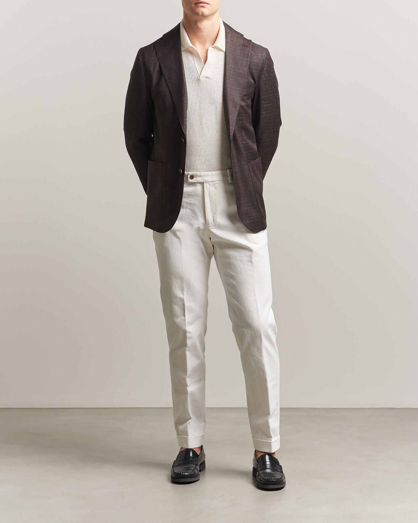 Heren | Broeken | Morris | Jack Cotton Trousers Off White