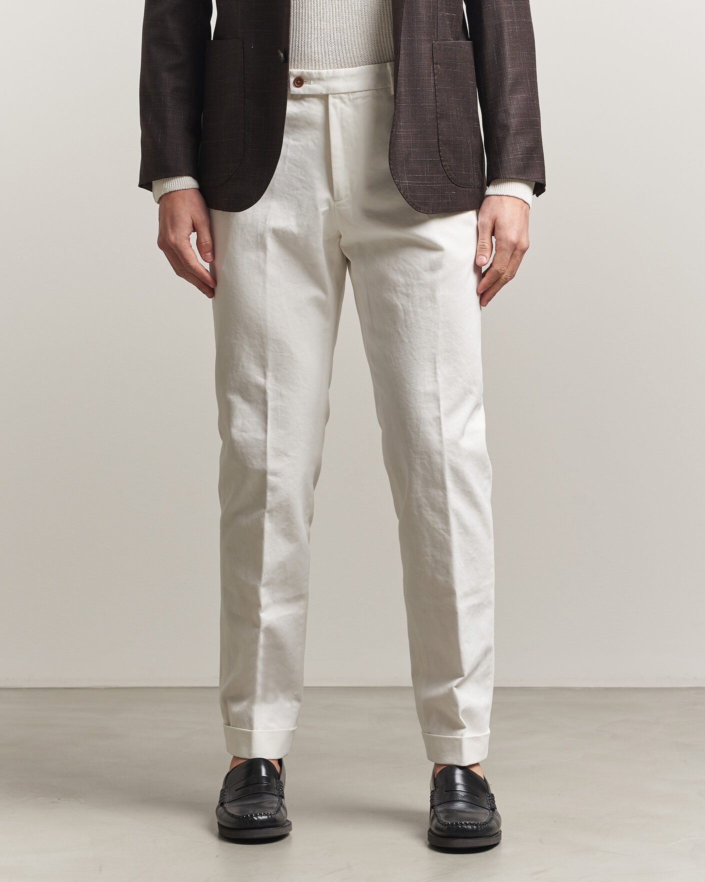 Heren | Broeken | Morris | Jack Cotton Trousers Off White