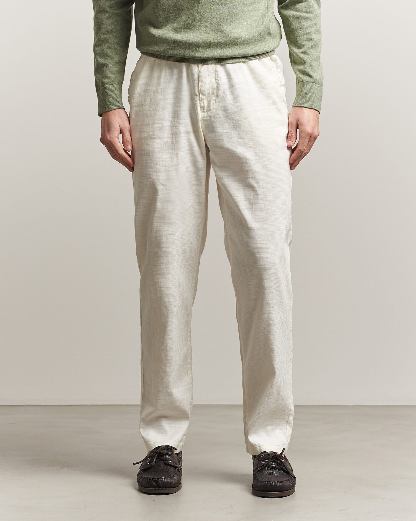 Heren | Broeken | Morris | Fenix Linen Trousers Off White