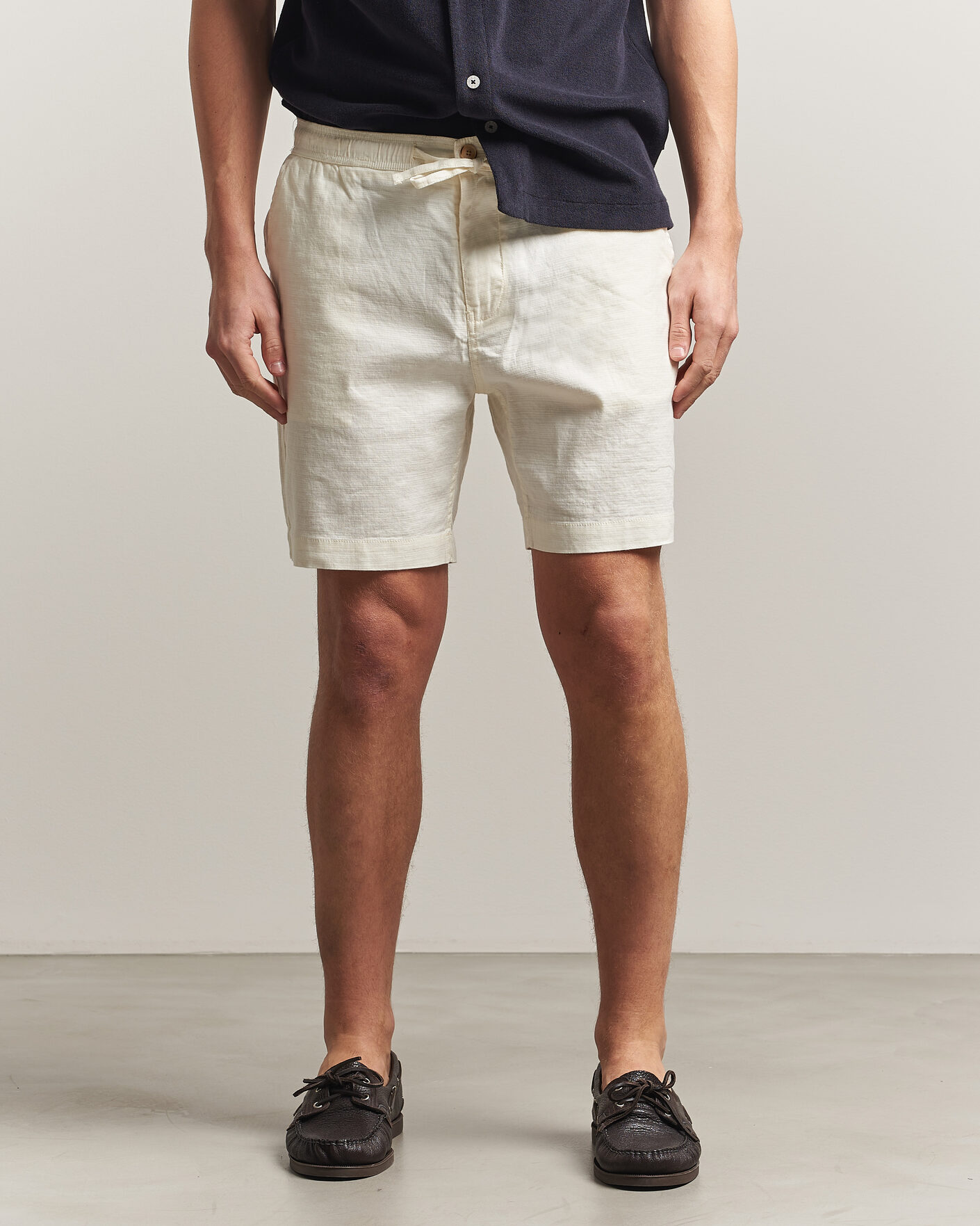 Heren | Korte broek | Morris | Fenix Linen Shorts Off White