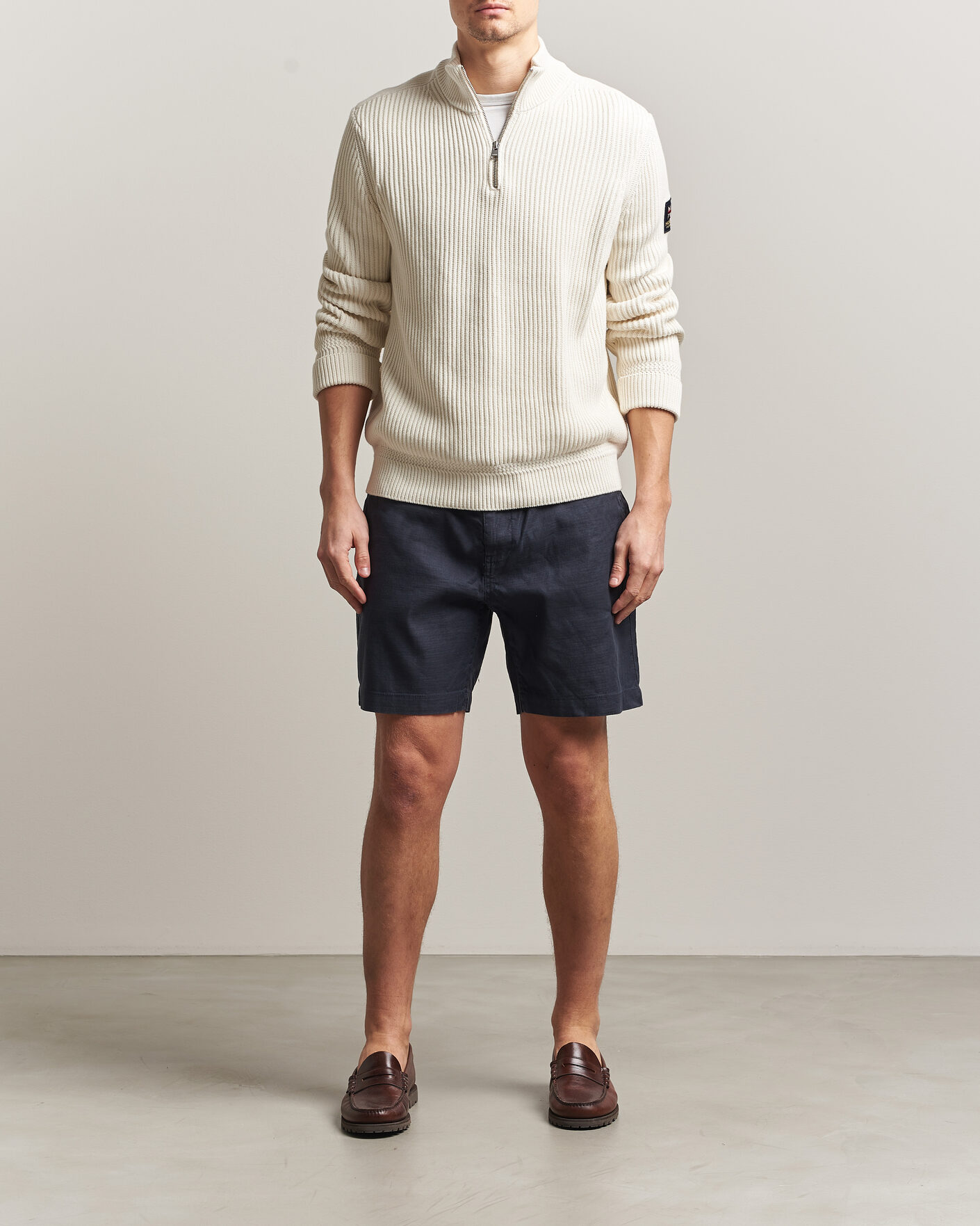 Heren | Korte broek | Morris | Fenix Linen Shorts Dark Blue