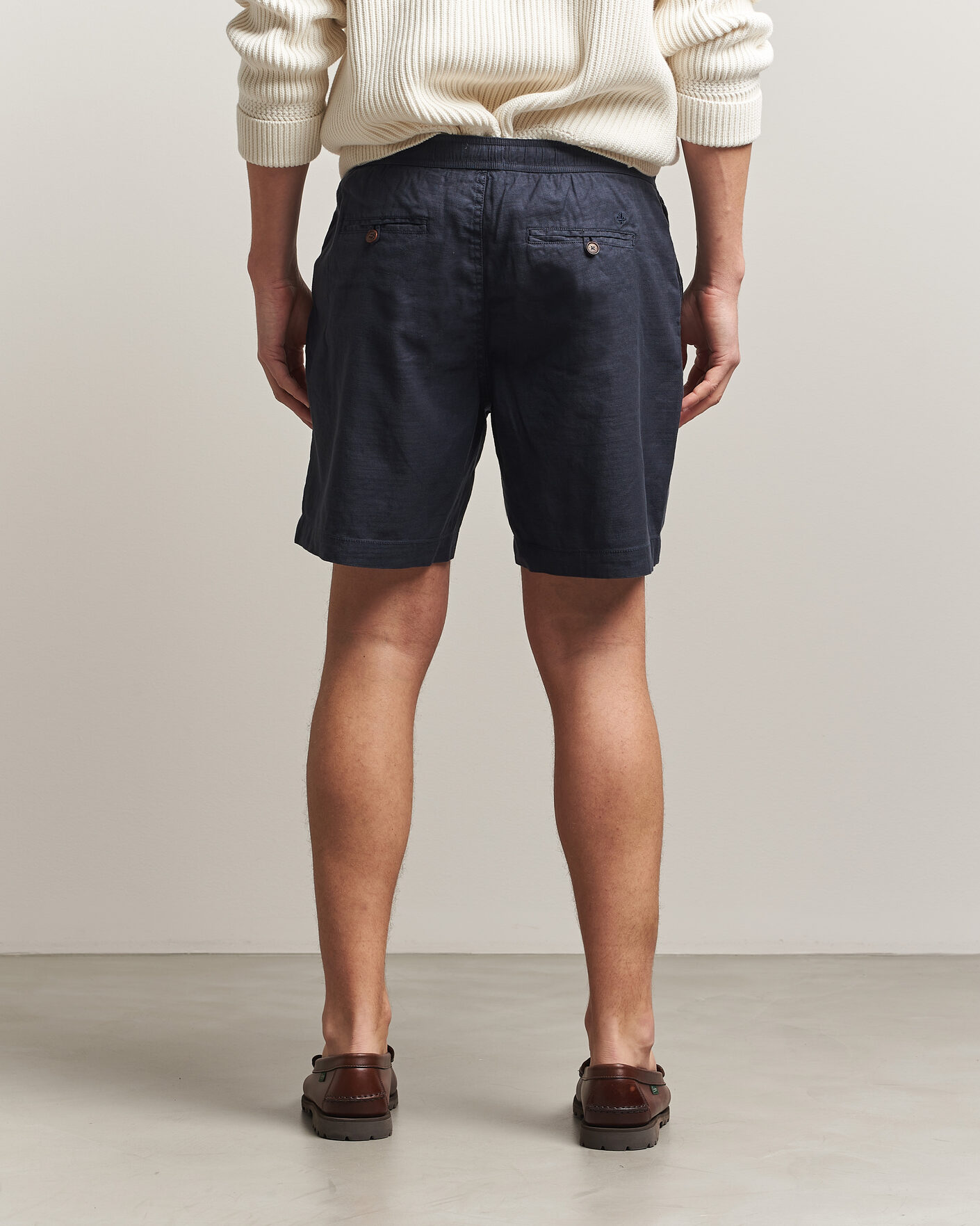 Heren | Korte broek | Morris | Fenix Linen Shorts Dark Blue