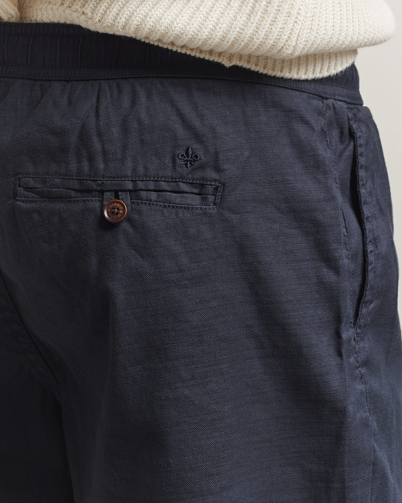 Heren | Korte broek | Morris | Fenix Linen Shorts Dark Blue