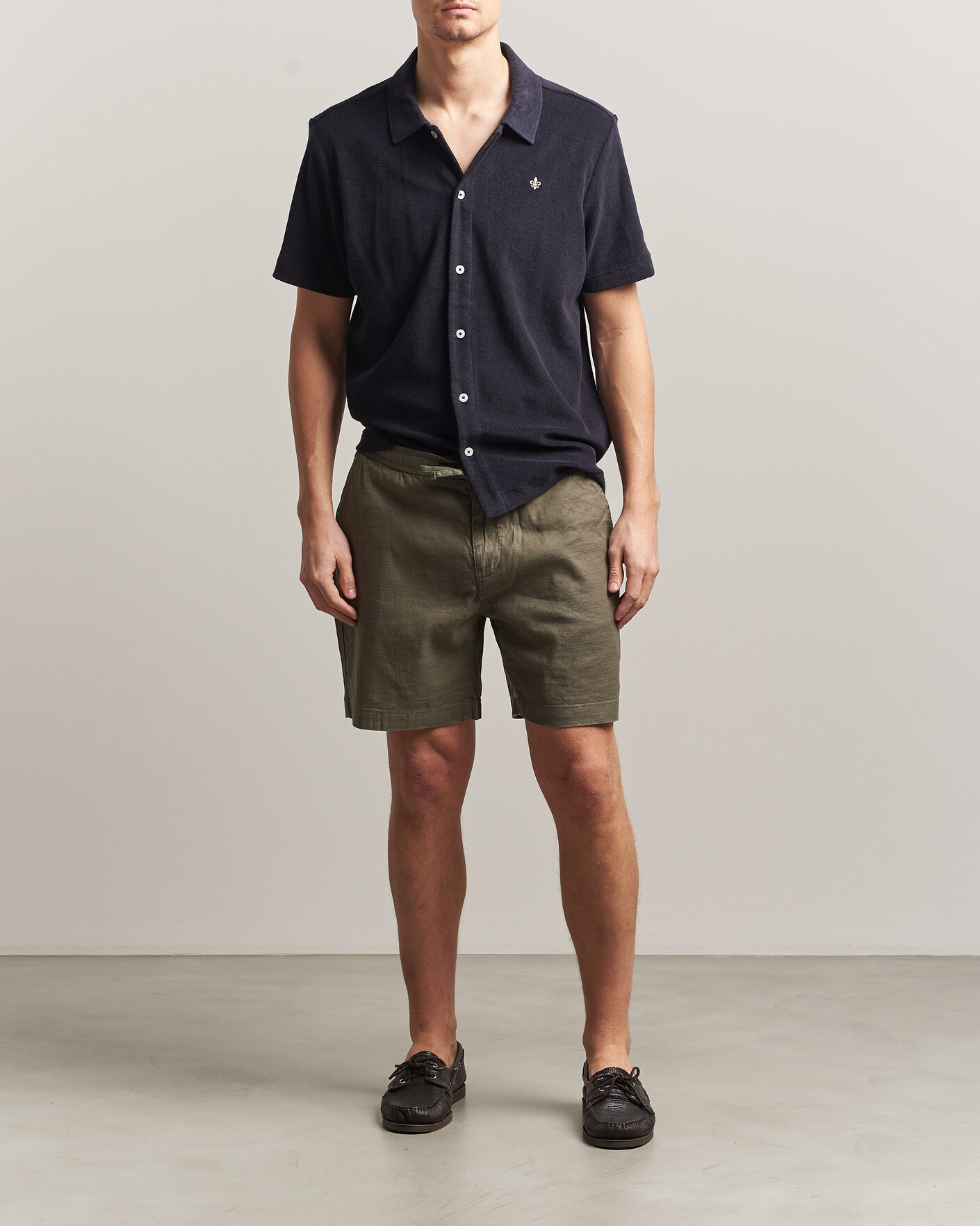 Heren | Korte broek | Morris | Fenix Linen Shorts Olive