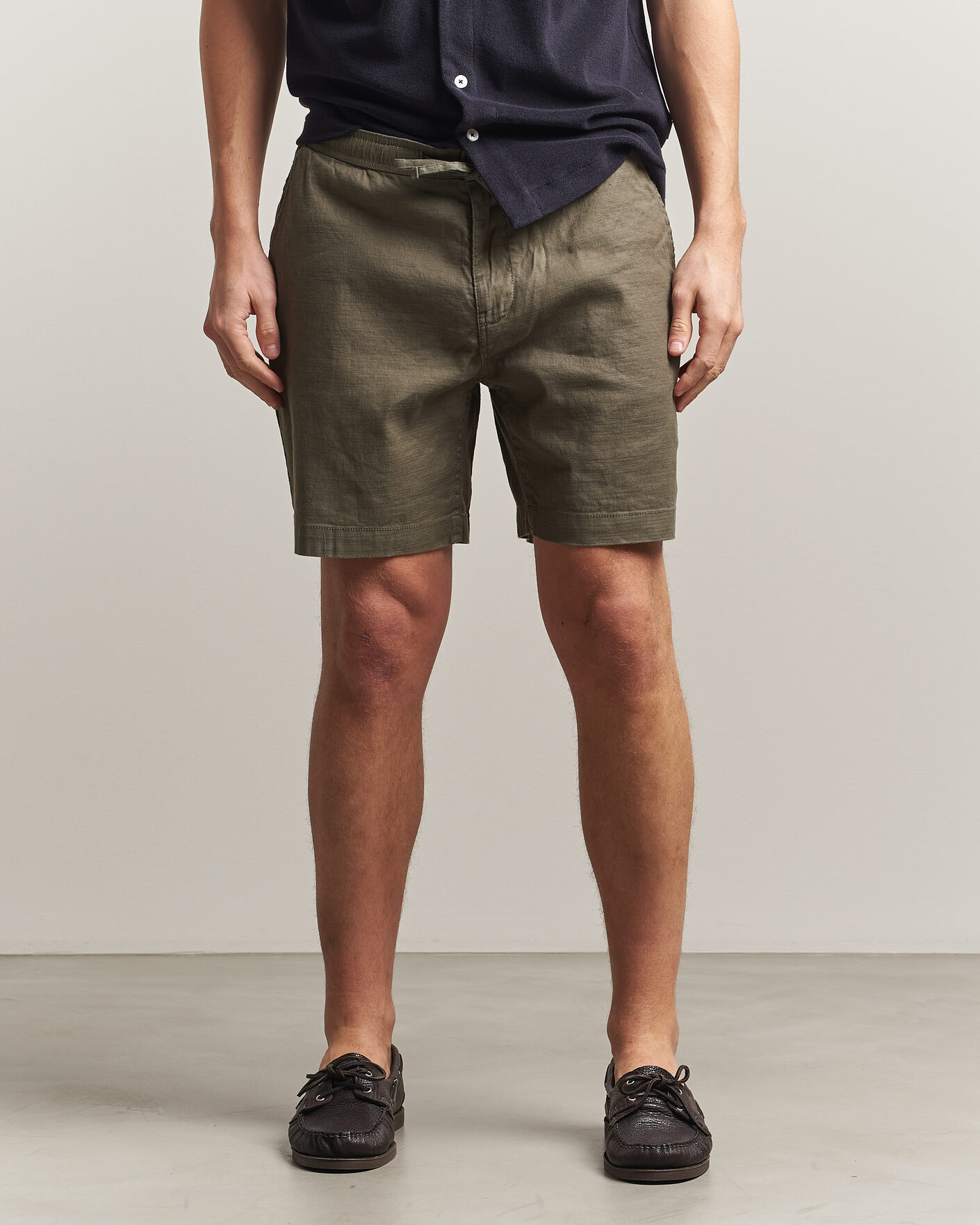 Heren | Korte broek | Morris | Fenix Linen Shorts Olive