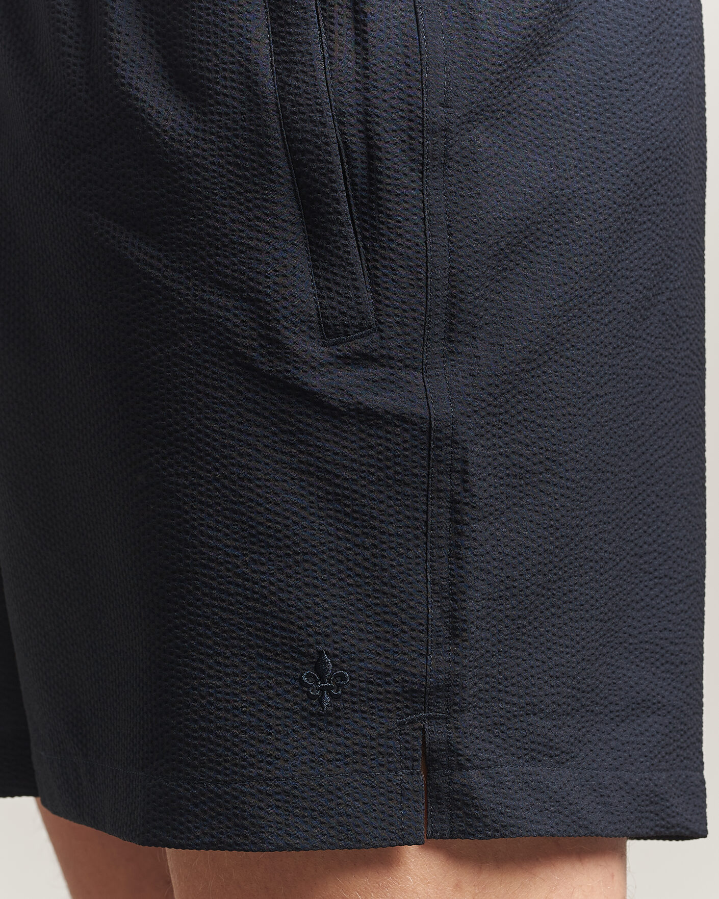 Heren | Zwembroek | Morris | Seersucker Bathing Trunks Dark Blue