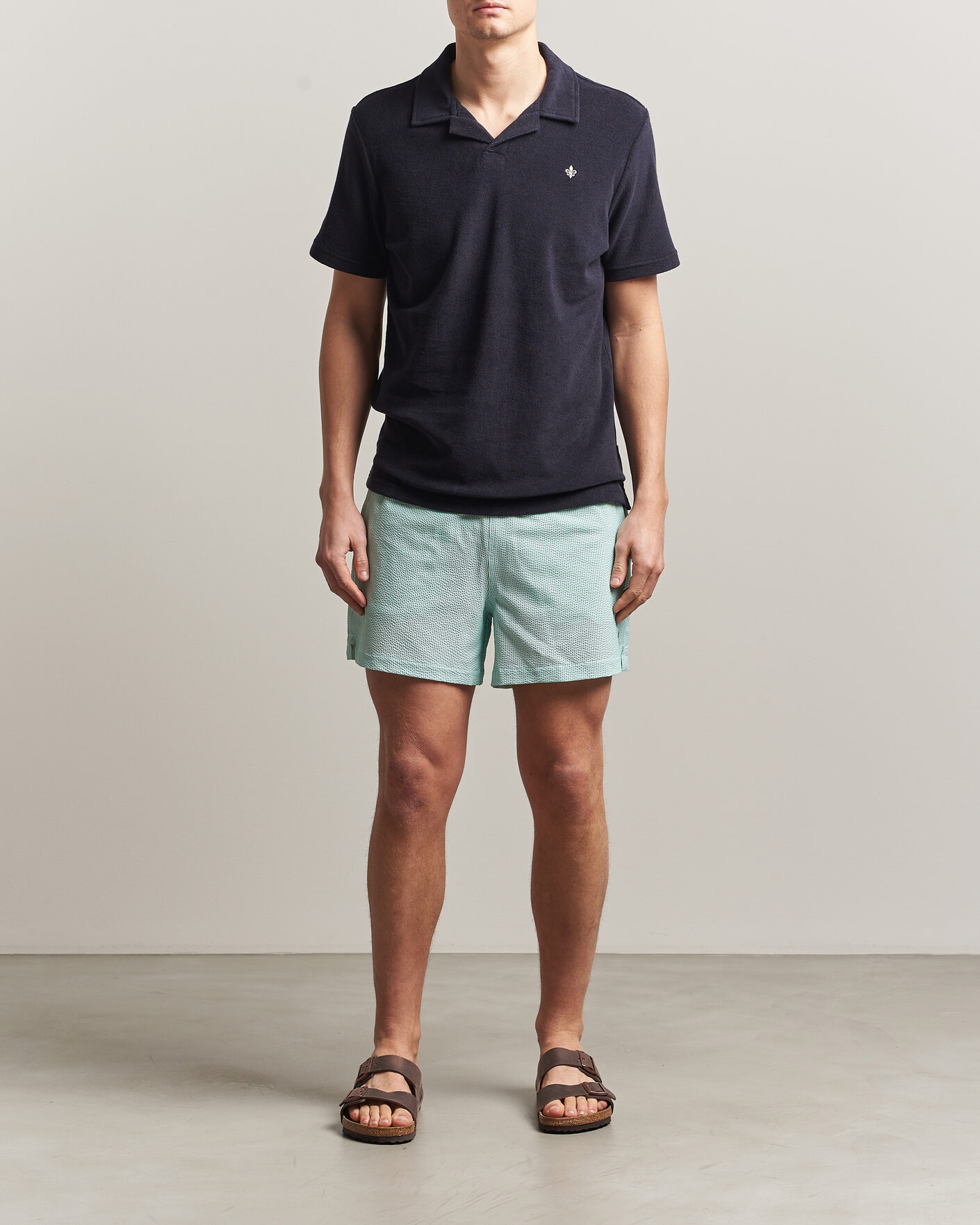 Heren | Zwembroek | Morris | Seersucker Bathing Trunks Green
