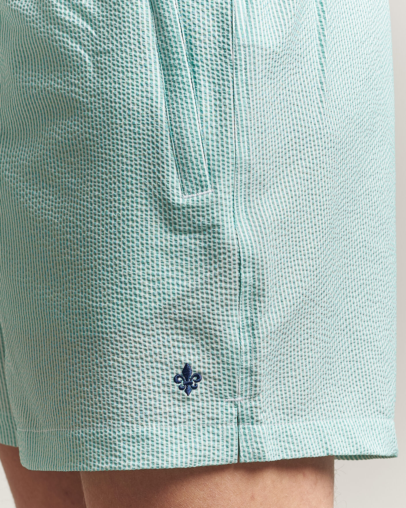 Heren | Zwembroek | Morris | Seersucker Bathing Trunks Green