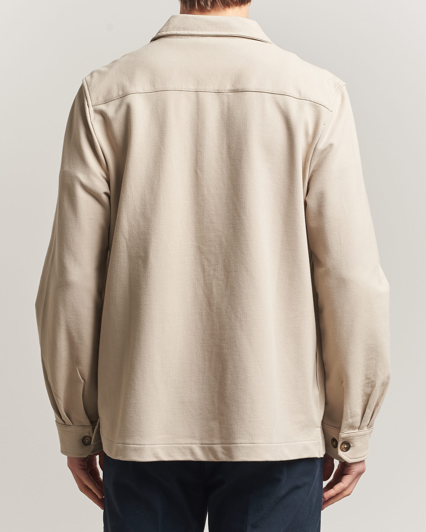 Heren | Overhemden | Morris | Andrew Jersey Overshirt Khaki