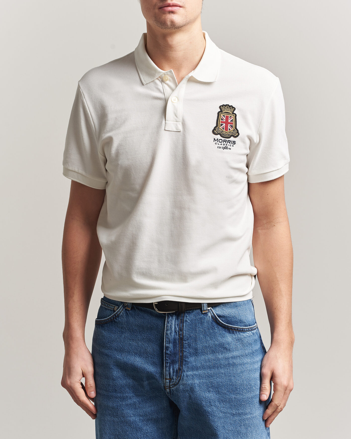 Heren | Polo's | Morris | Barton Pique Off White