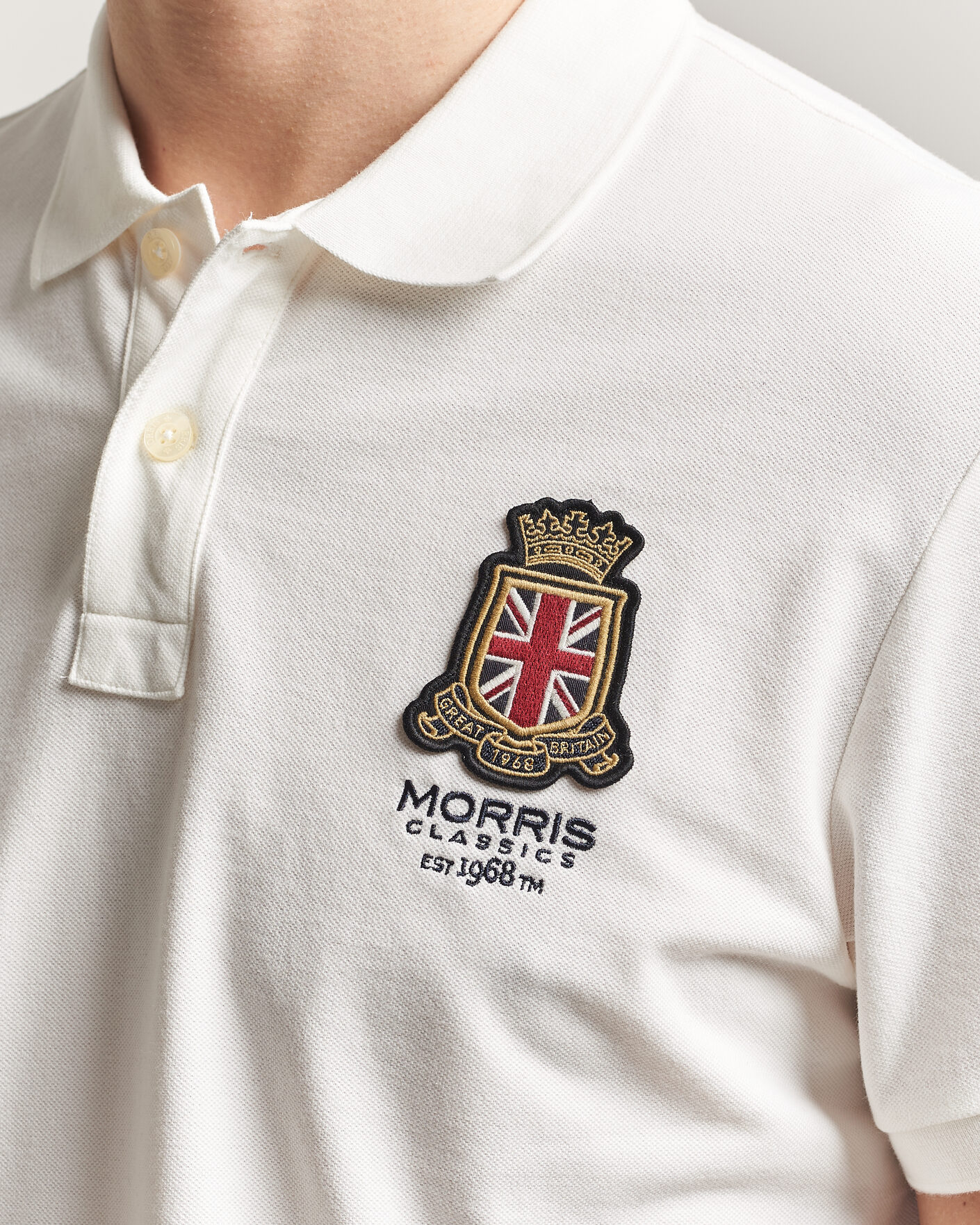 Heren | Polo's | Morris | Barton Pique Off White