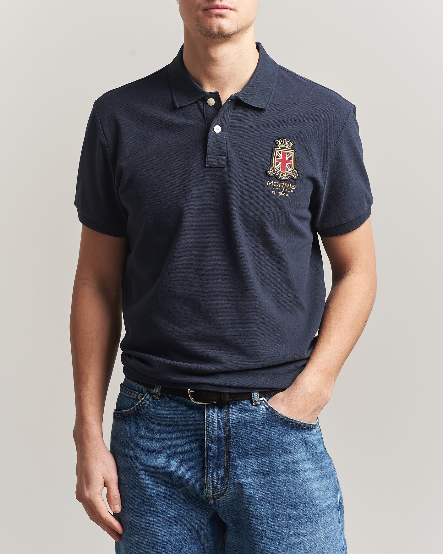 Heren | Polo's | Morris | Barton Pique Navy