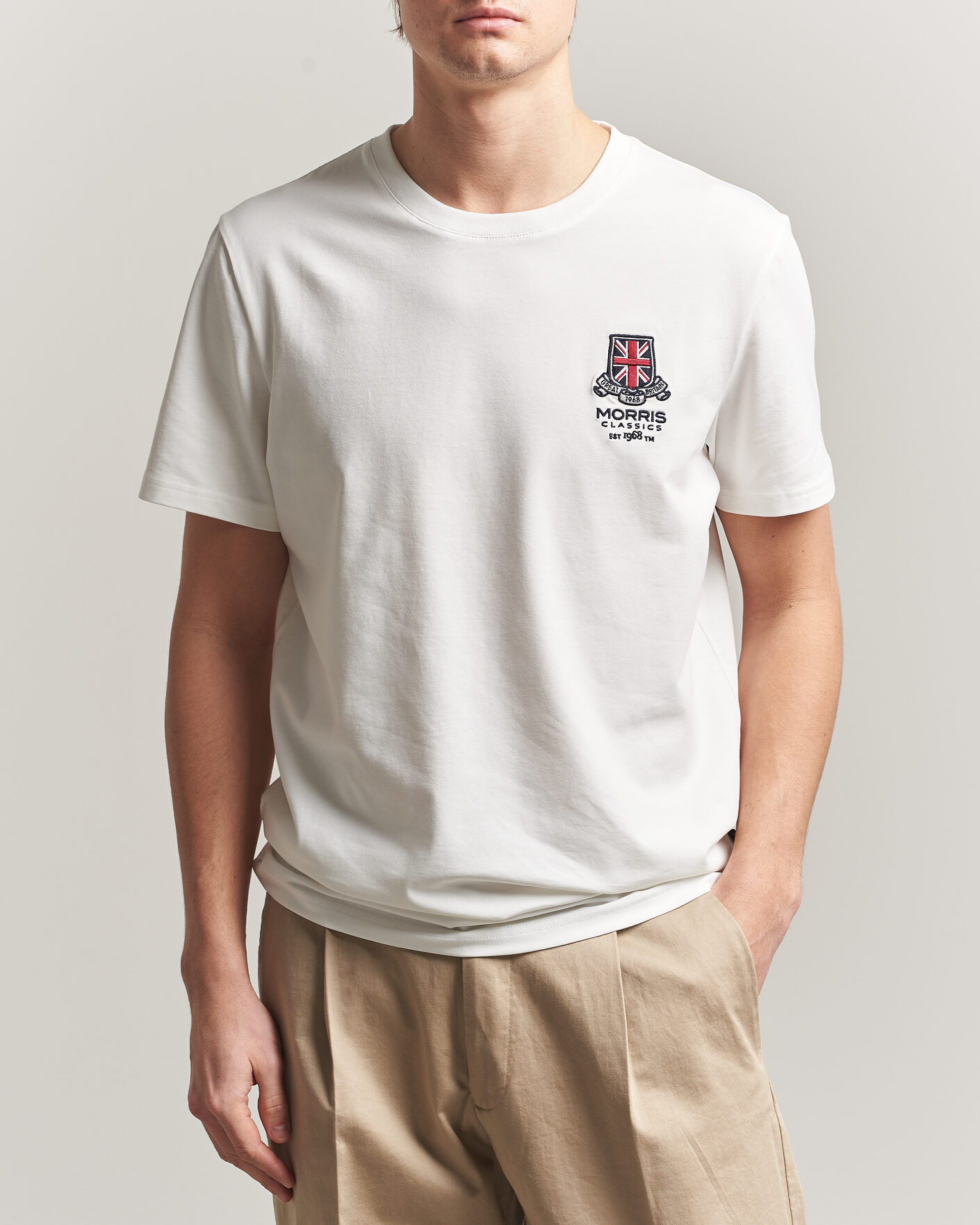 Heren | T-shirts | Morris | Barton T-Shirt Off White