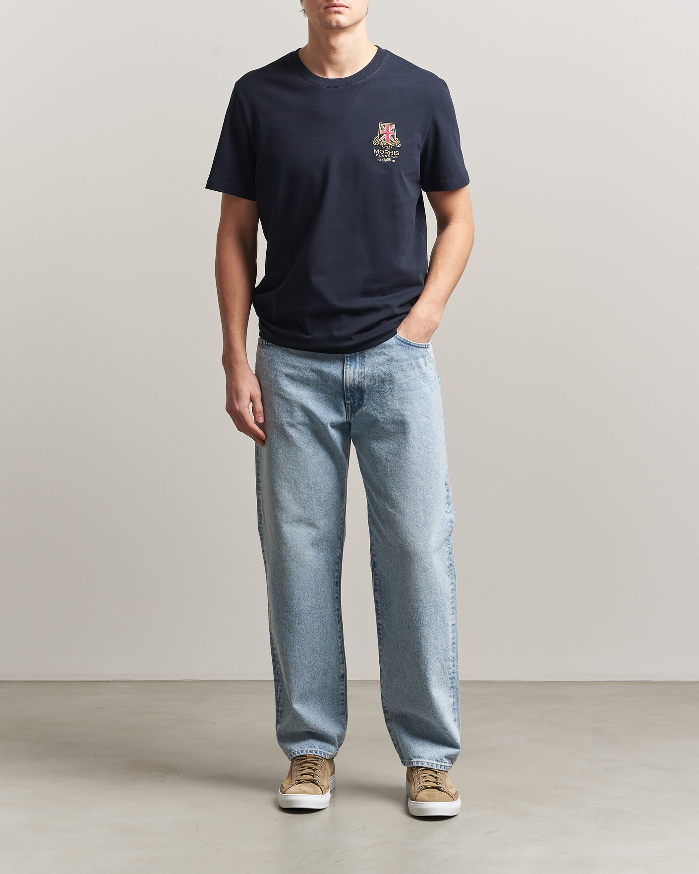 Heren | T-shirts | Morris | Barton T-Shirt Navy
