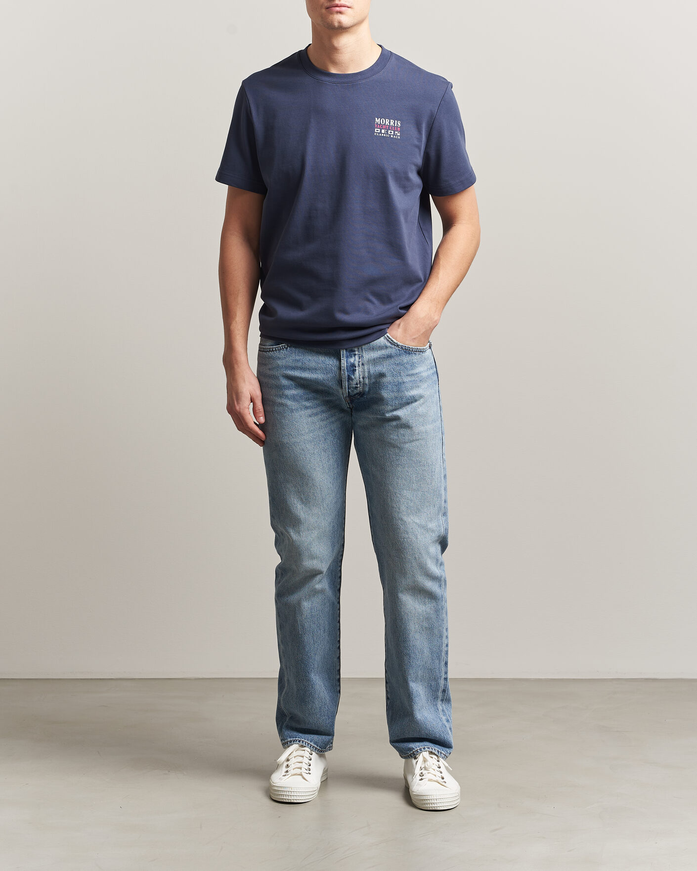 Heren | T-shirts | Morris | Nevile T-Shirt Navy