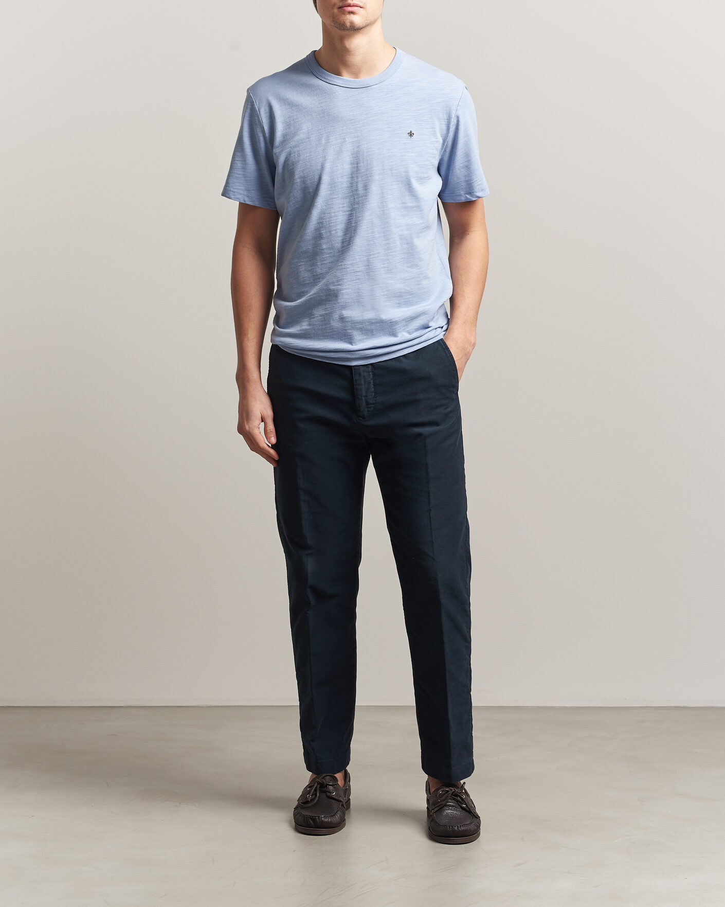 Heren | T-shirts | Morris | Watson Slub T-Shirt Light Blue