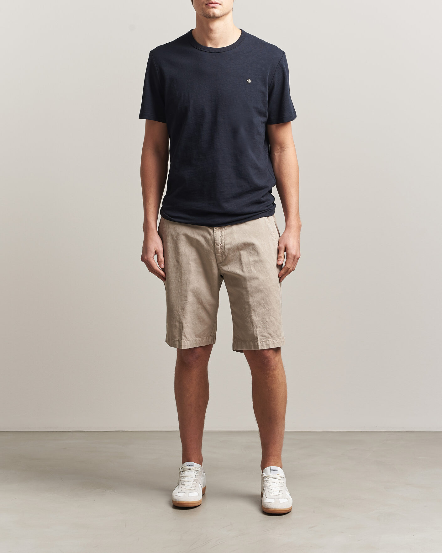 Heren | T-shirts | Morris | Watson Slub T-Shirt Dark Blue