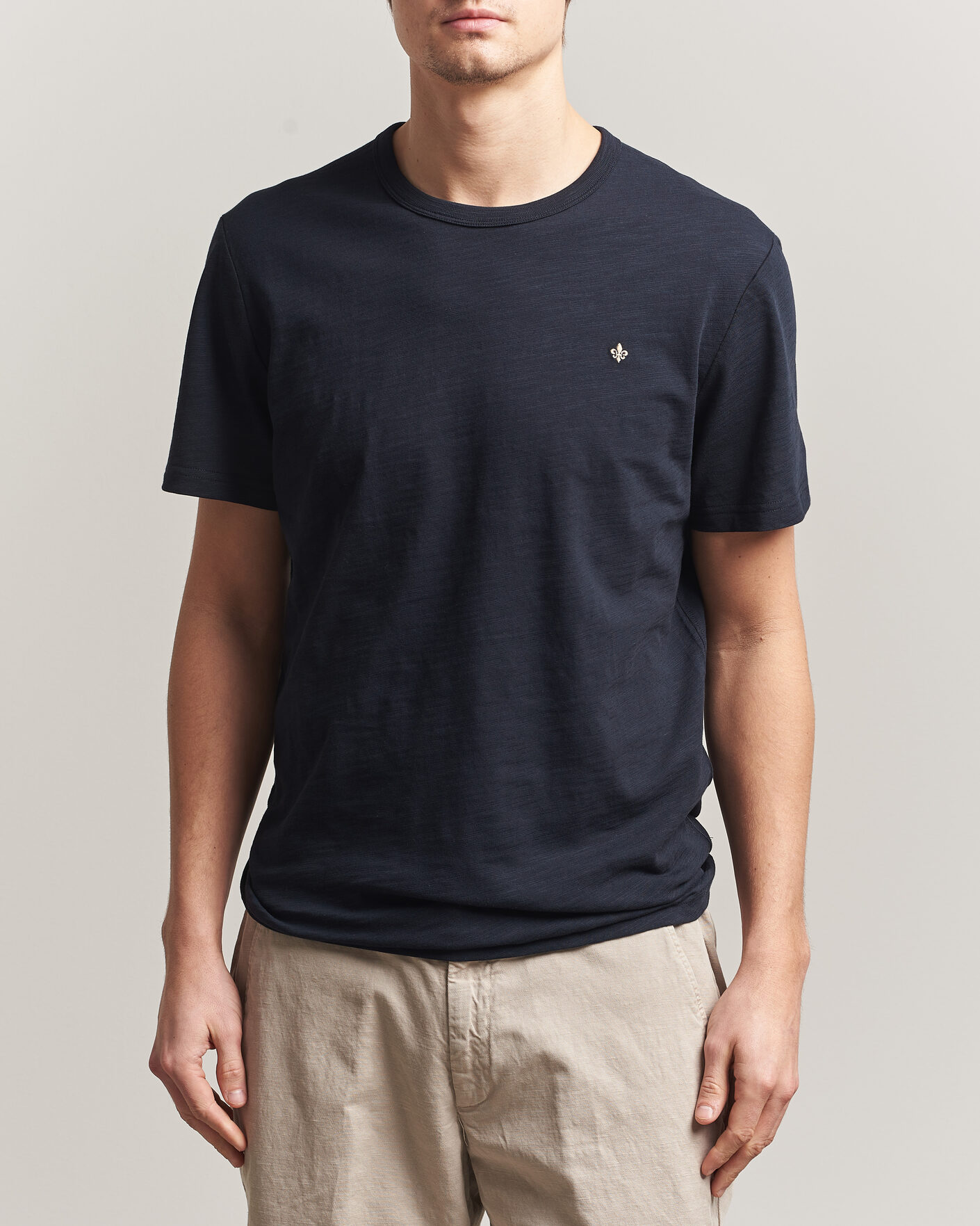 Heren | T-shirts | Morris | Watson Slub T-Shirt Dark Blue
