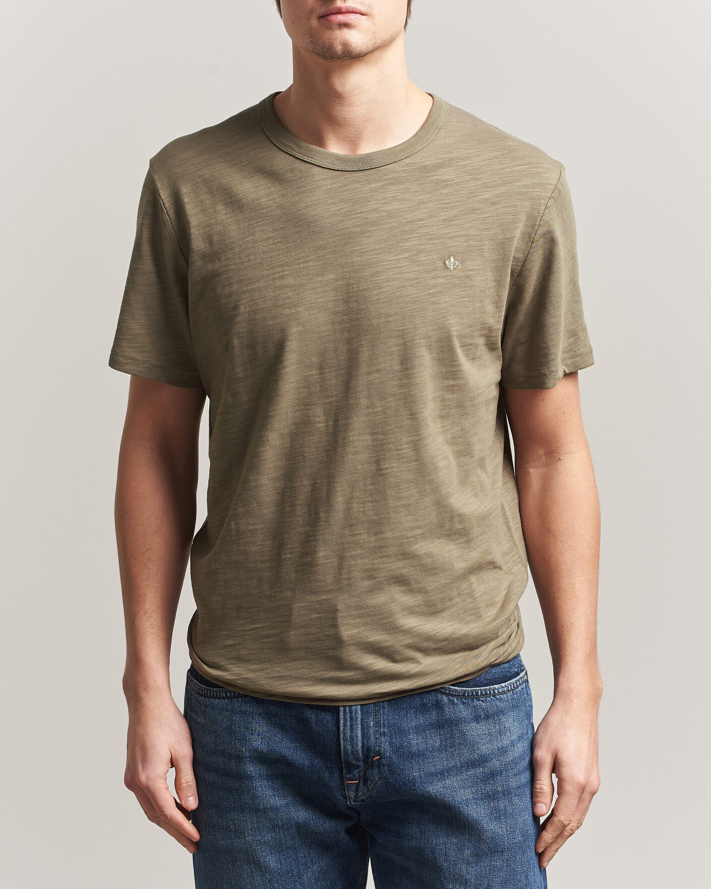 Heren | T-shirts | Morris | Watson Slub T-Shirt Olive