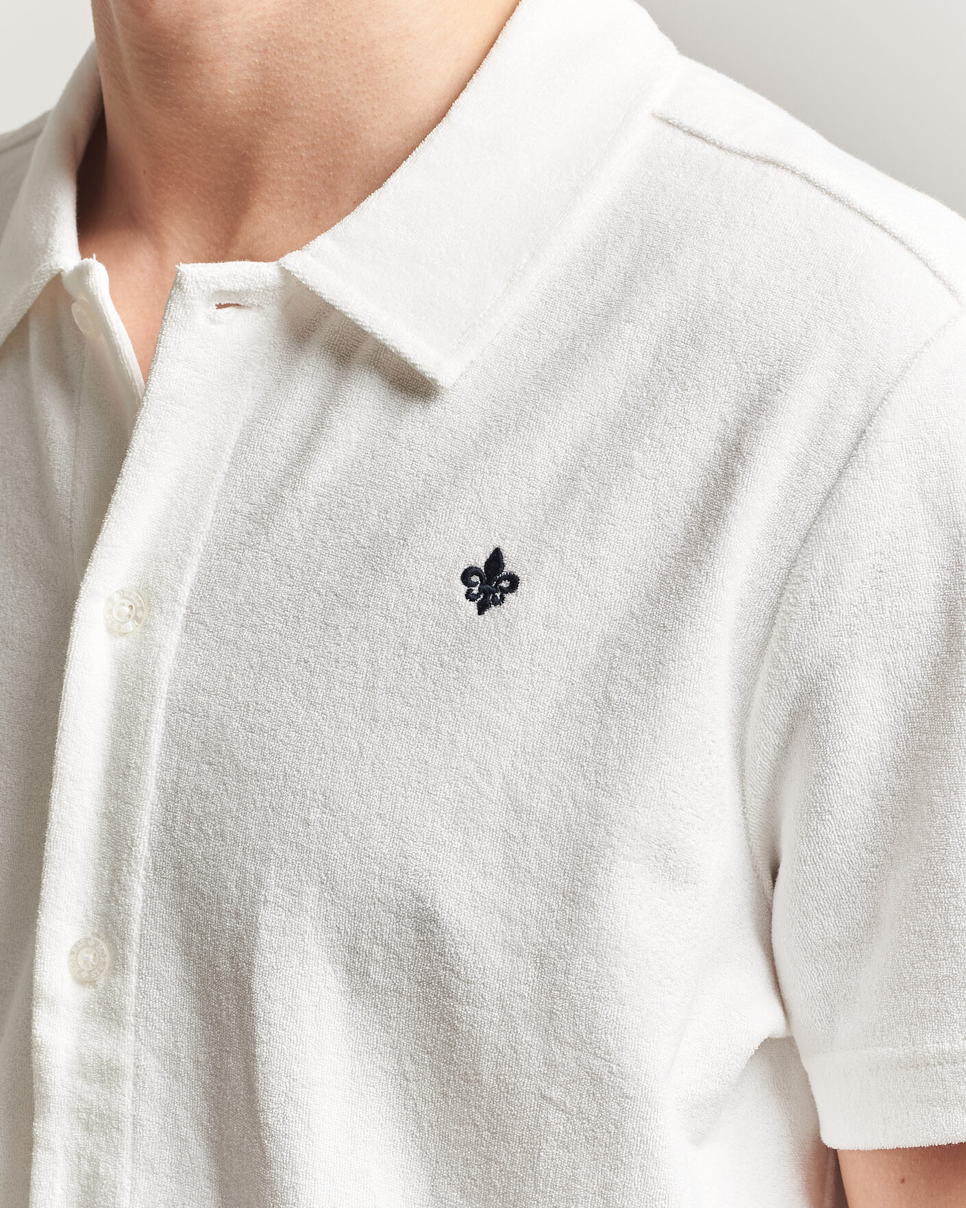 Heren | Polo's | Morris | Lily Terry Shirt Off White